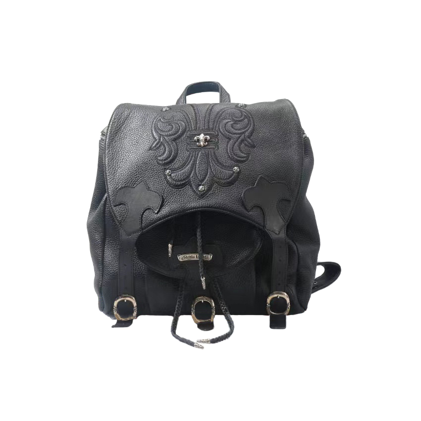 Chrome Hearts NIGO Double Shoulder Leather Backpack Bag Bags #nigo94223