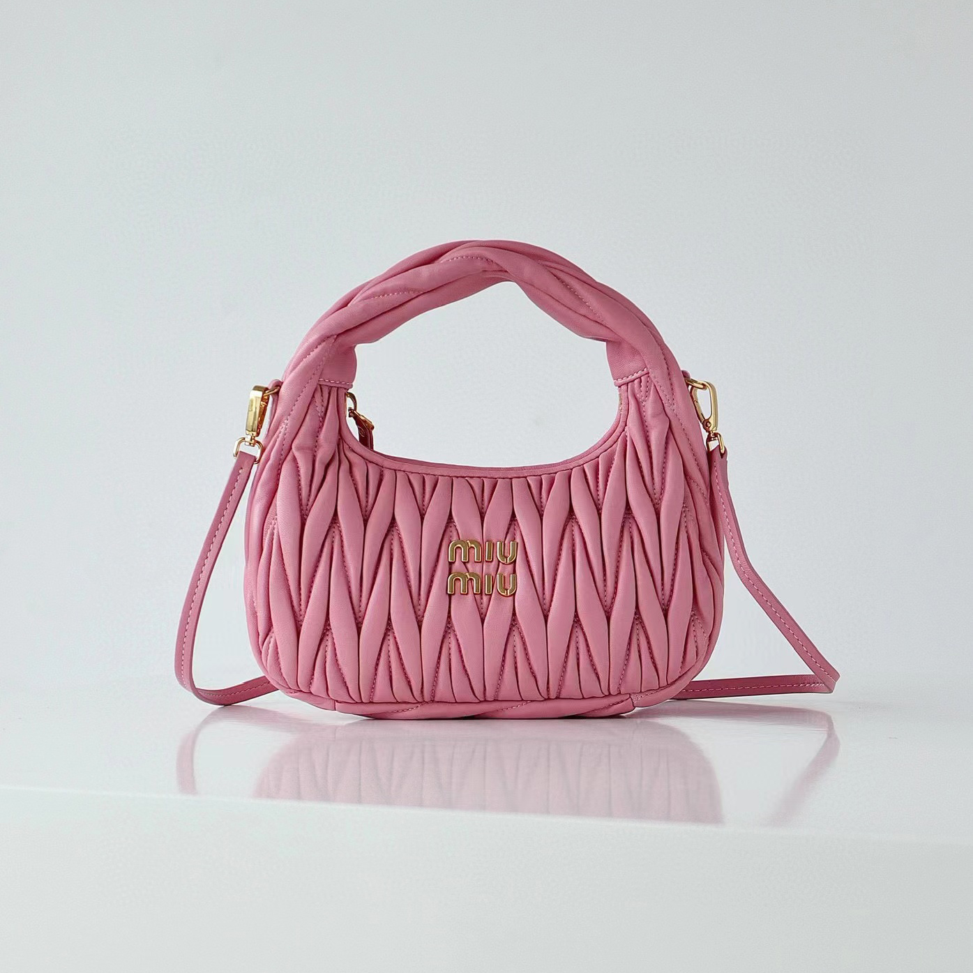 MiuMiu NIGO Pleated One Shoulder Handbag Bag Bags #nigo56962