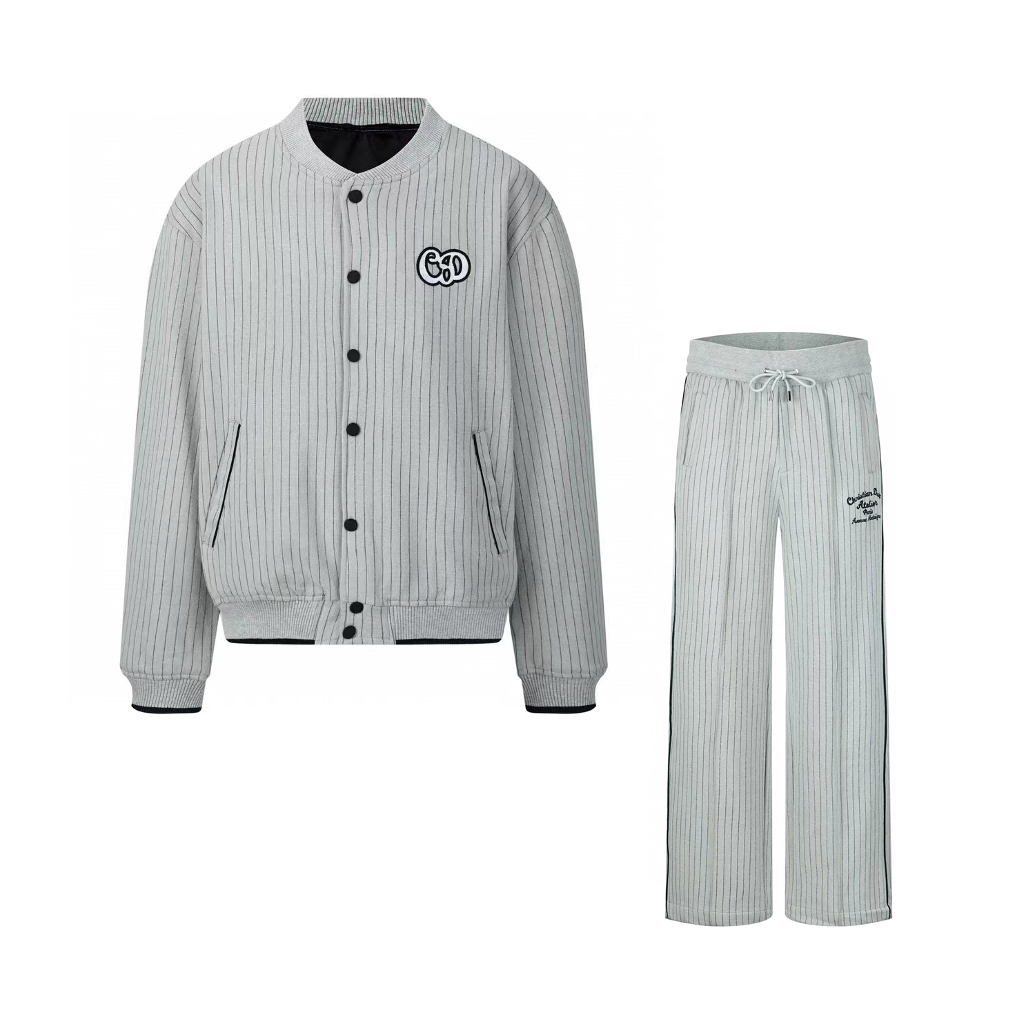 Dior NIGO Man Wool Embroidered Baseball Jersey Sweatpants Pants Set Suit #nigo94254