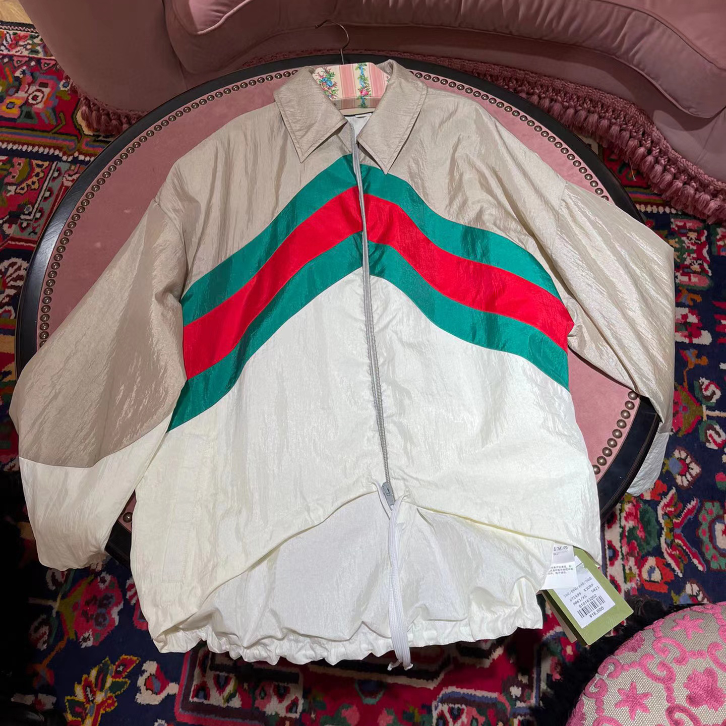 Gucci NIGO Man Color Blocking Printed Top Coat Jacket #nigo94251