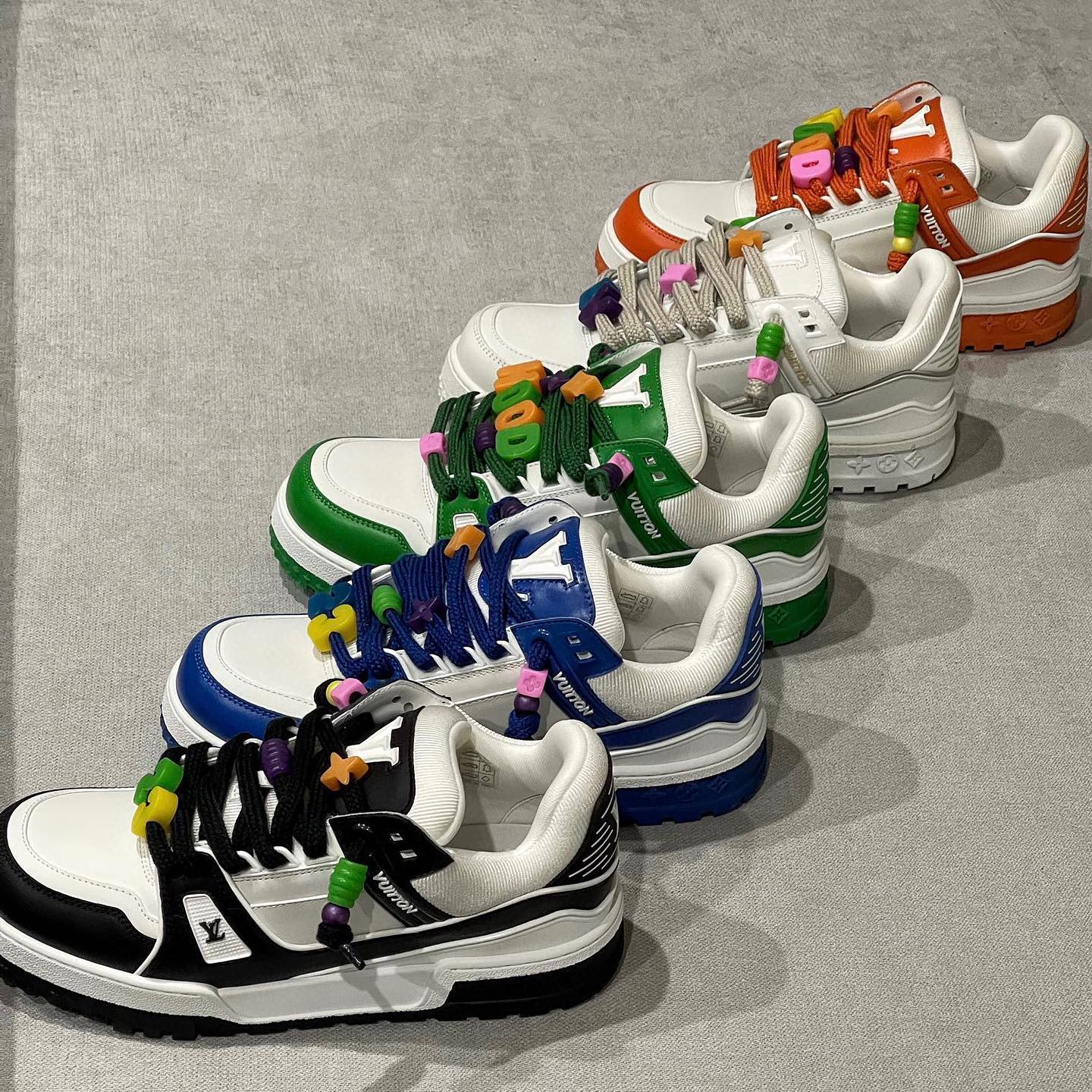 Louis Vuitton NIGO Beaded shoelaces sneakers board shoes #nigo1493