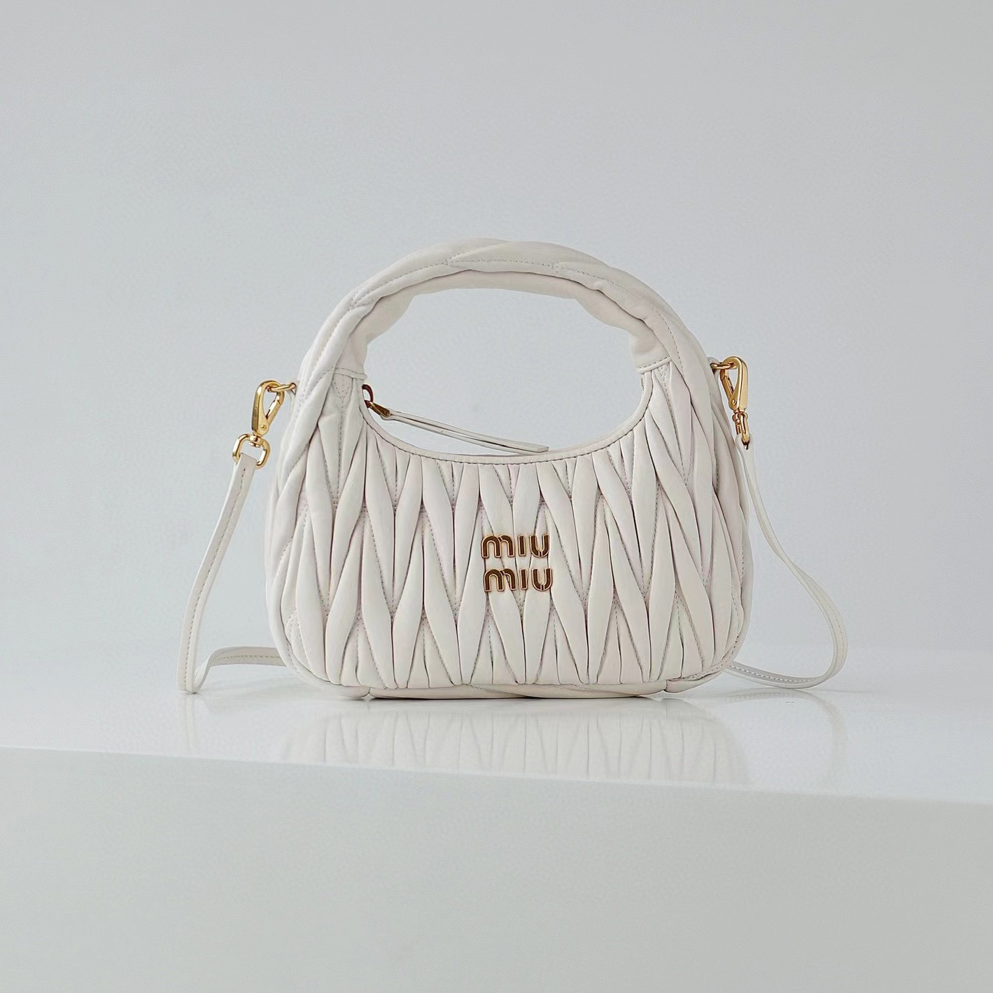 MiuMiu NIGO Pleated One Shoulder Handbag Bag Bags #nigo56962