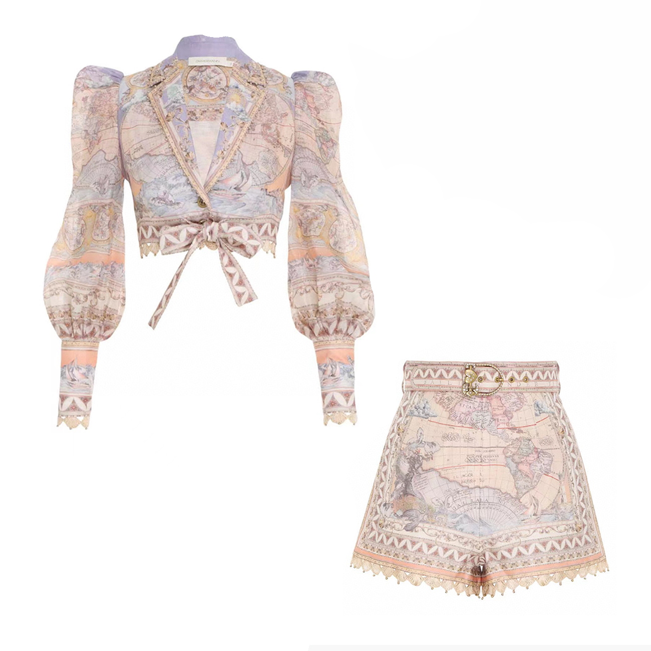 Zim NIGO Woman Spring And Autumn Long Sleeve Short Top Shorts Set #nigo57221