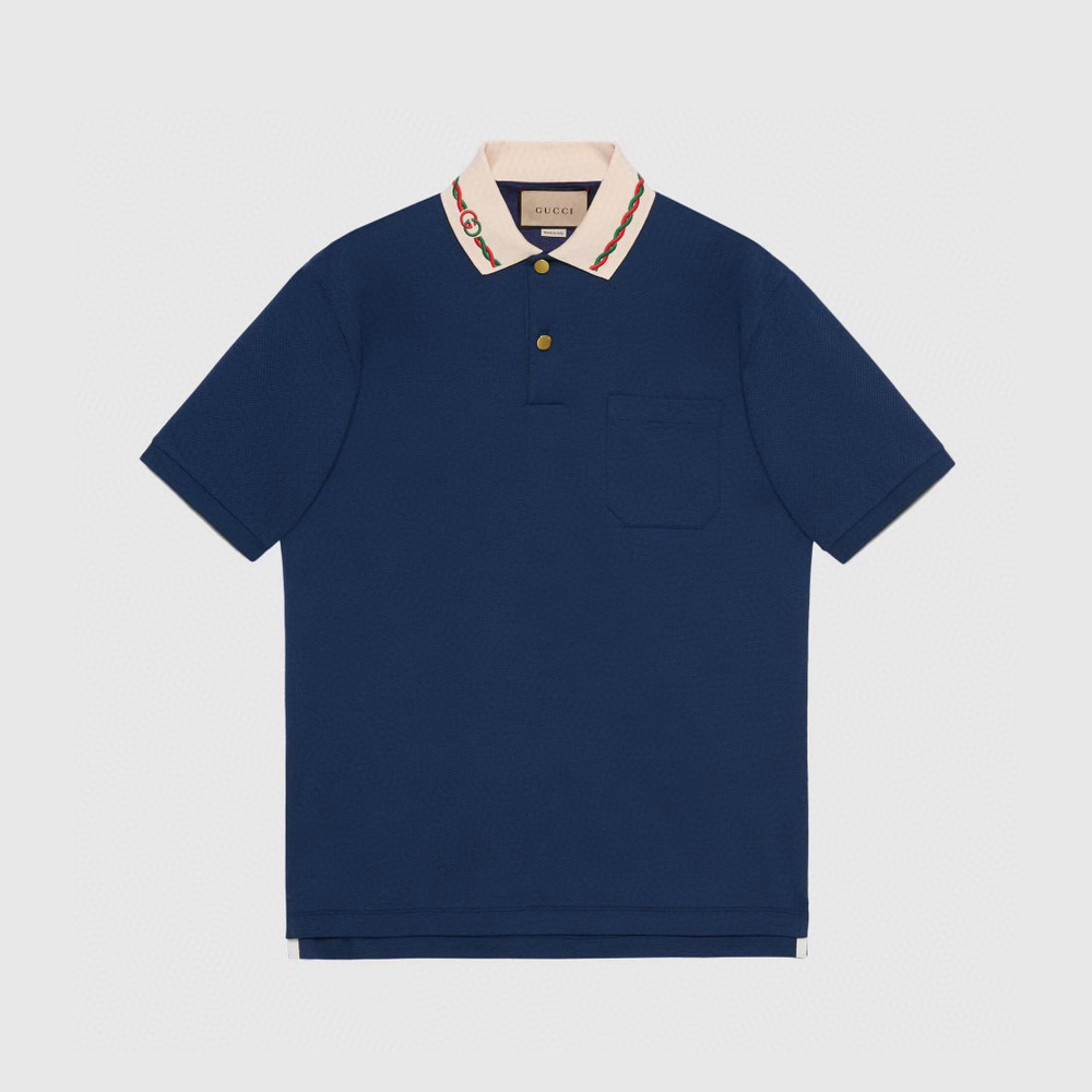 GUCCI NIGO Man Cotton Short Sleeved Polo T-Shirt #nigo94439