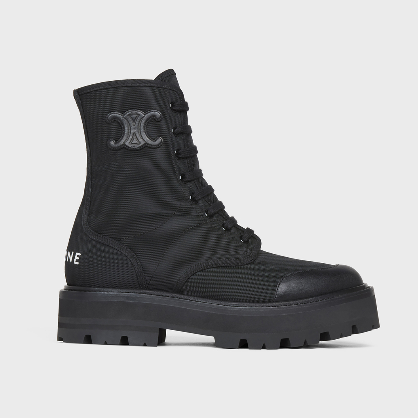 Celine Logo Print Logo Lace-Up Martin Boots Shoes #nigo51317