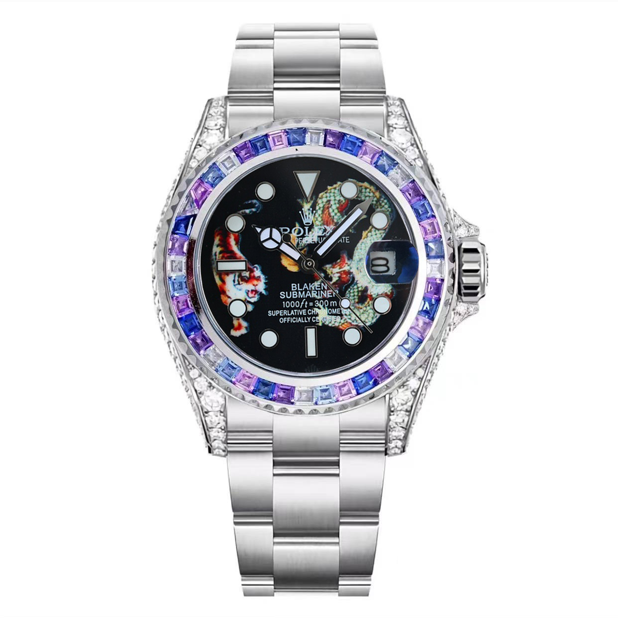 Rolex Color Diamond Fine Steel Men's Watch Accessories Jewelry #nigo82434