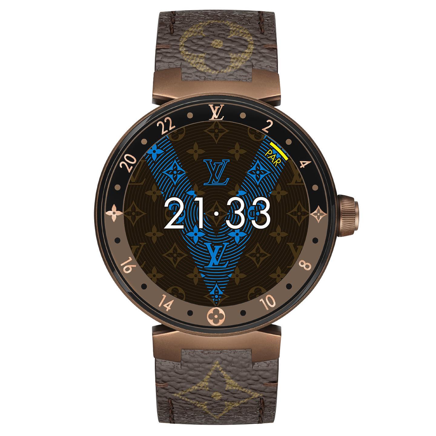 Louis Vuitton Bluetooth Link Electronic Watch Casual Leather Strap 2nd Generation Watch #nigo755