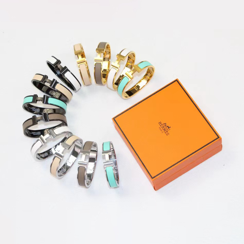 Hermes Fashion Bracelet Accessories Made Of Titanium Steel Silver Plating And Enamel #nigo82233