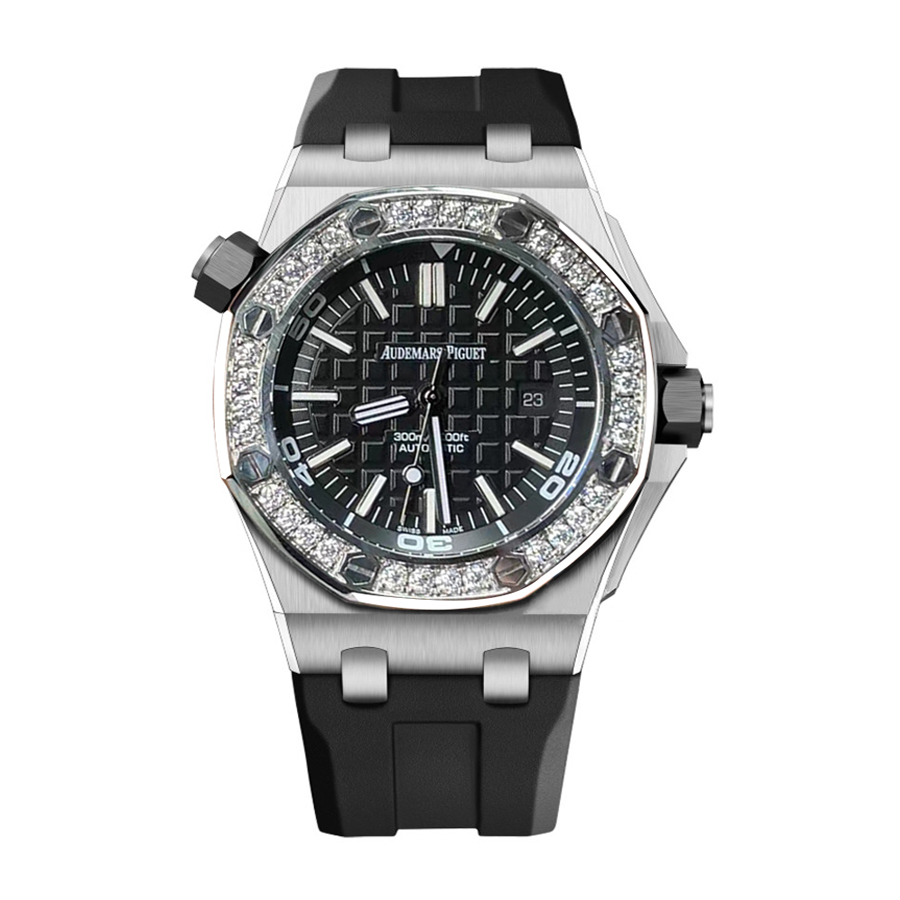 Mosan Diamond Ring 904L Fine Steel Wrist Watch Accessories Jewelry #nigo82476