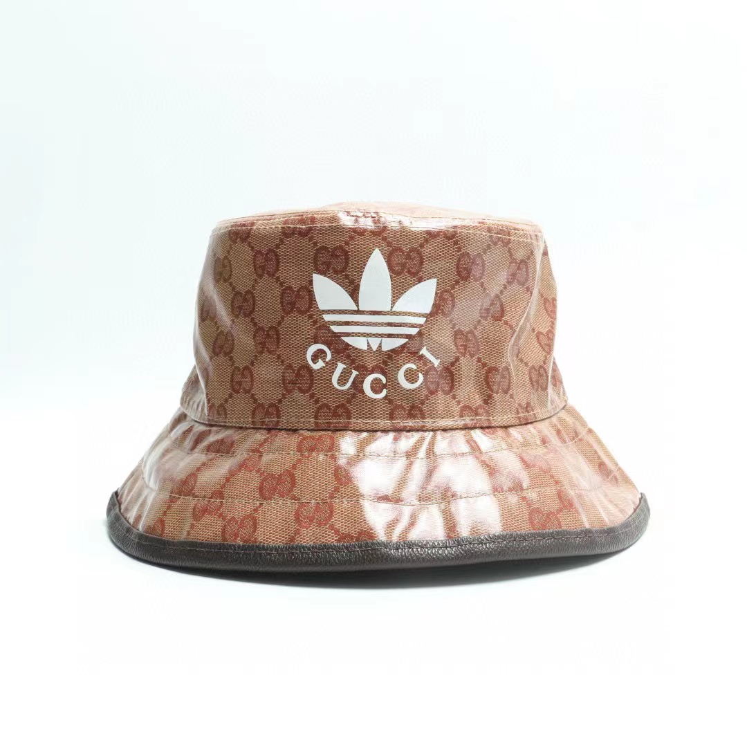 GUCCI Leather and Glossy Print Bucket Hat #nigo51335