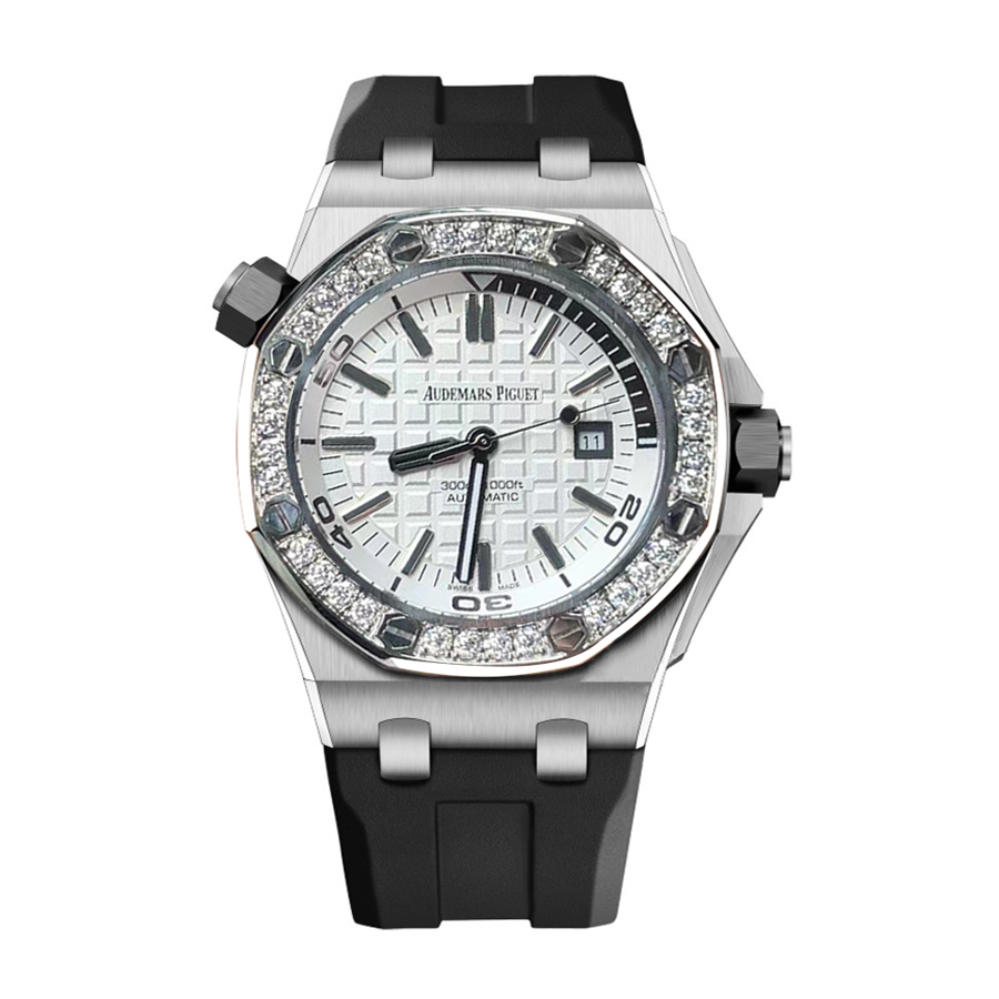 Mosan Diamond Ring 904L Fine Steel Wrist Watch Accessories Jewelry #nigo82476