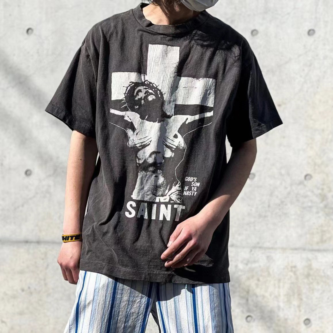 Saint Michael NIGO Portrait Printing Washed Old Short Sleeved T-shirt NGVP #nigo5912