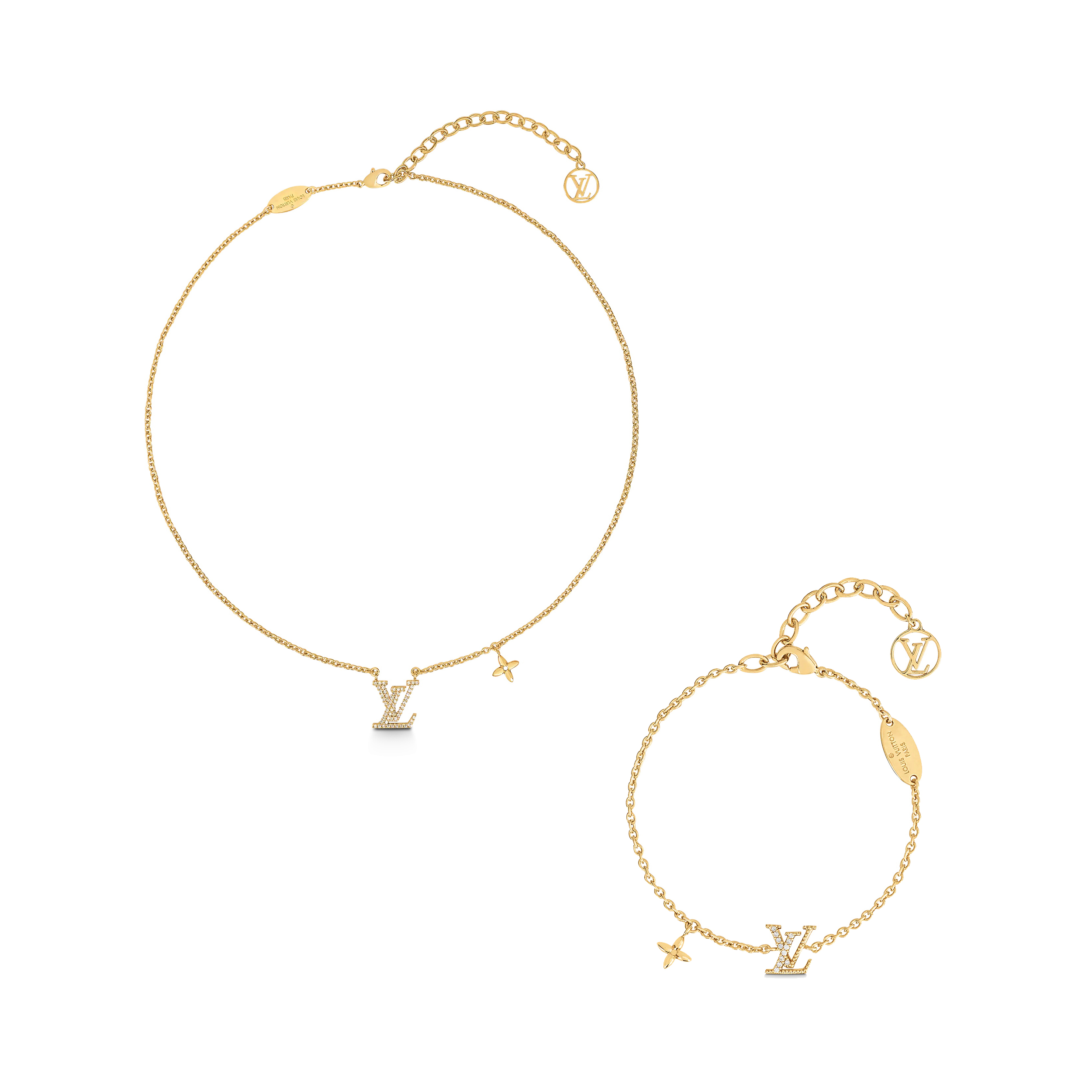 LouisVuitton NIGO Gold Decoration Paired With Necklace Bracelet Set #nigo94428