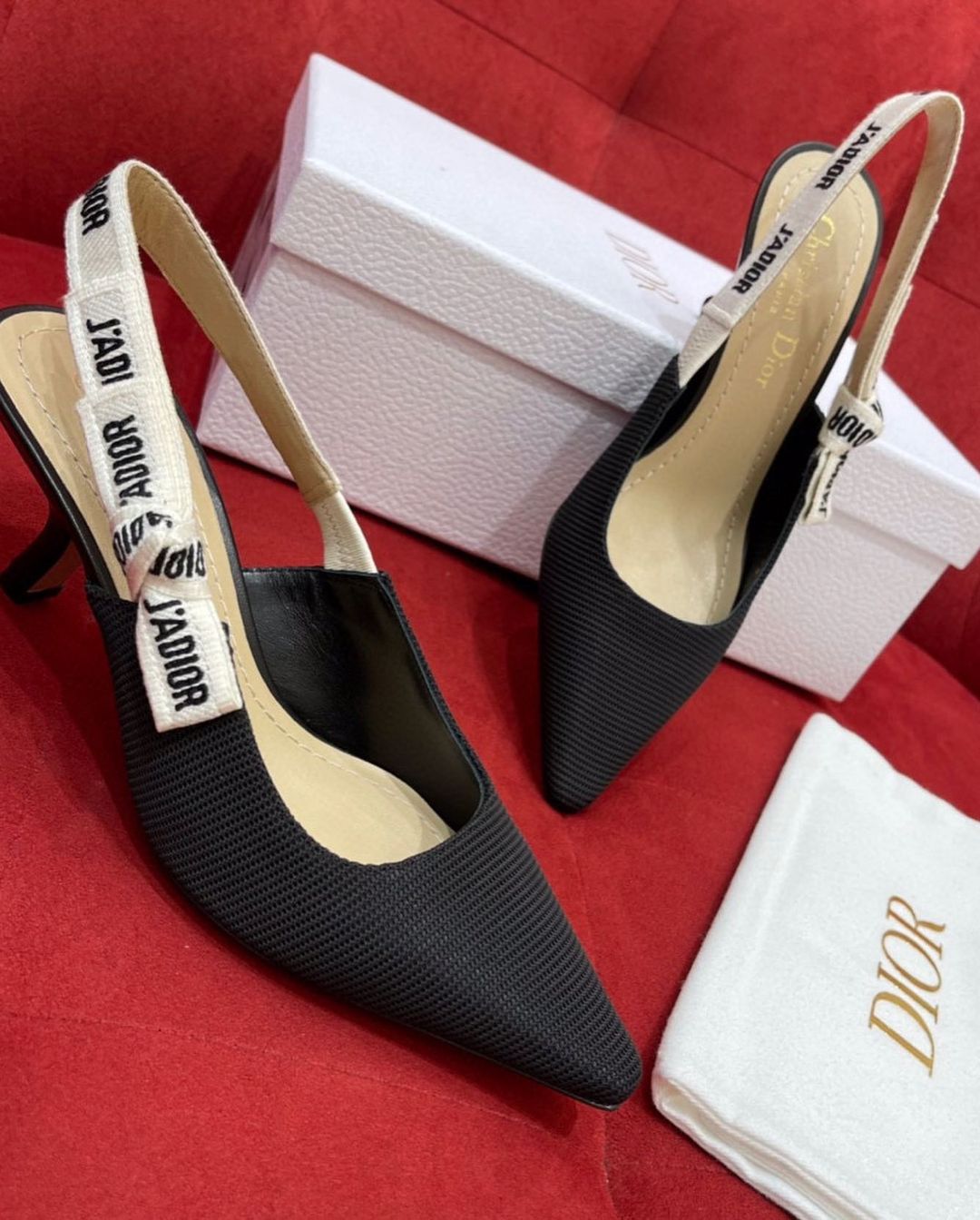 Dior NIGO Embroidered Video Slingback Black Pumps Shoes #nigo54229