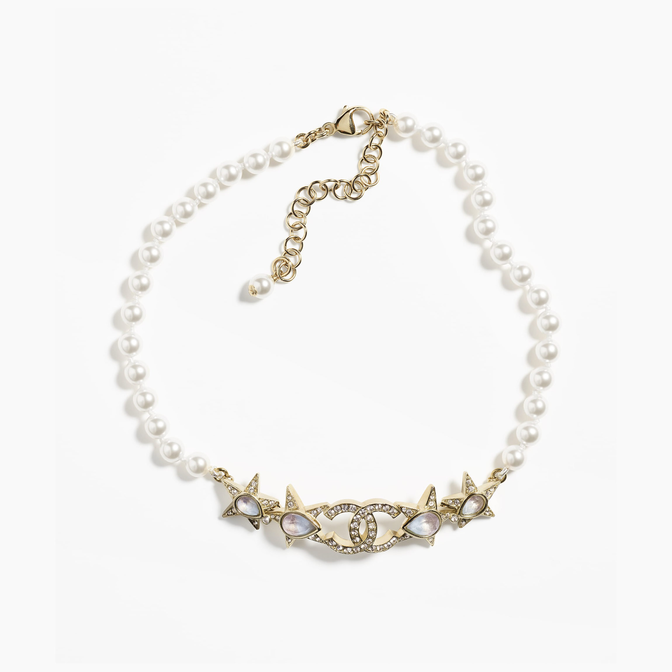 Chanel NIGO  Gold Pearl Patchwork Decorative Necklace Accessories #nigo57236