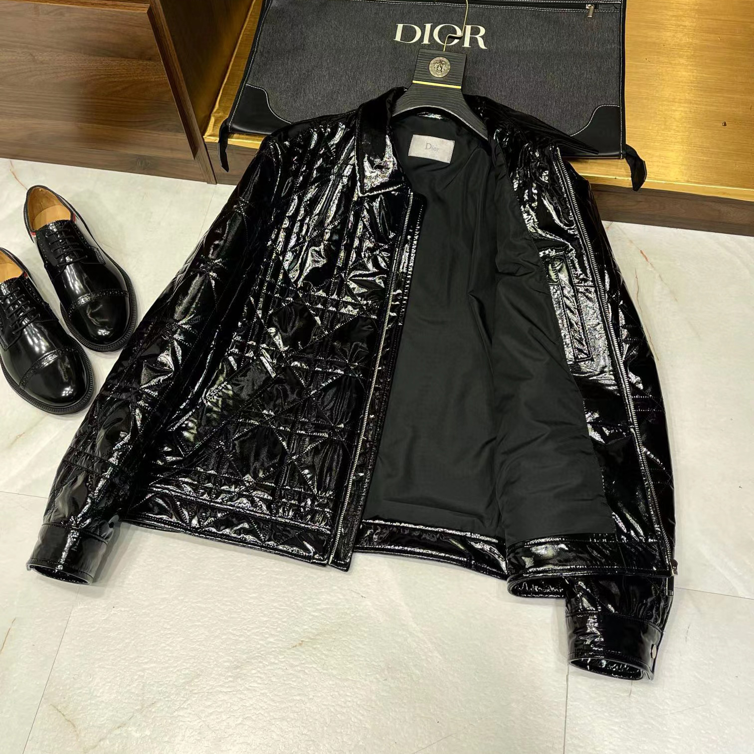 Dior NIGO Man Leather Zipper Jacket #nigo3421