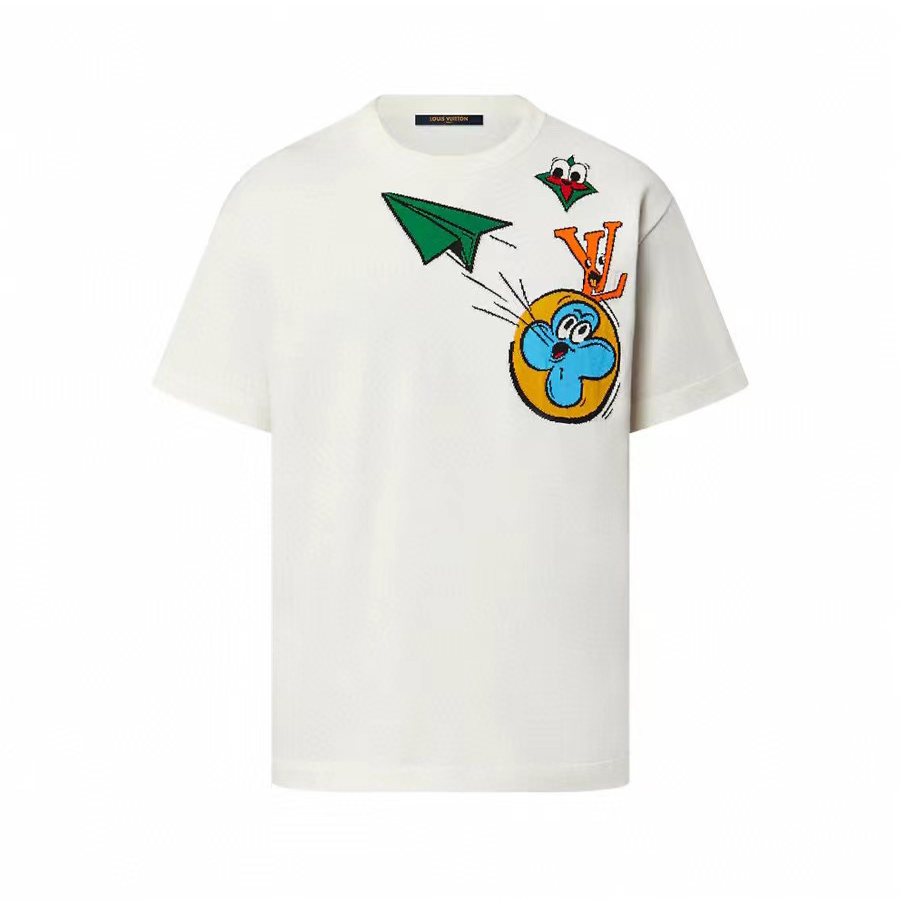 Louis Vuitton NIGO Man Summer Cotton White Short Sleeve T-shirt #nigo5884 #nigo57524