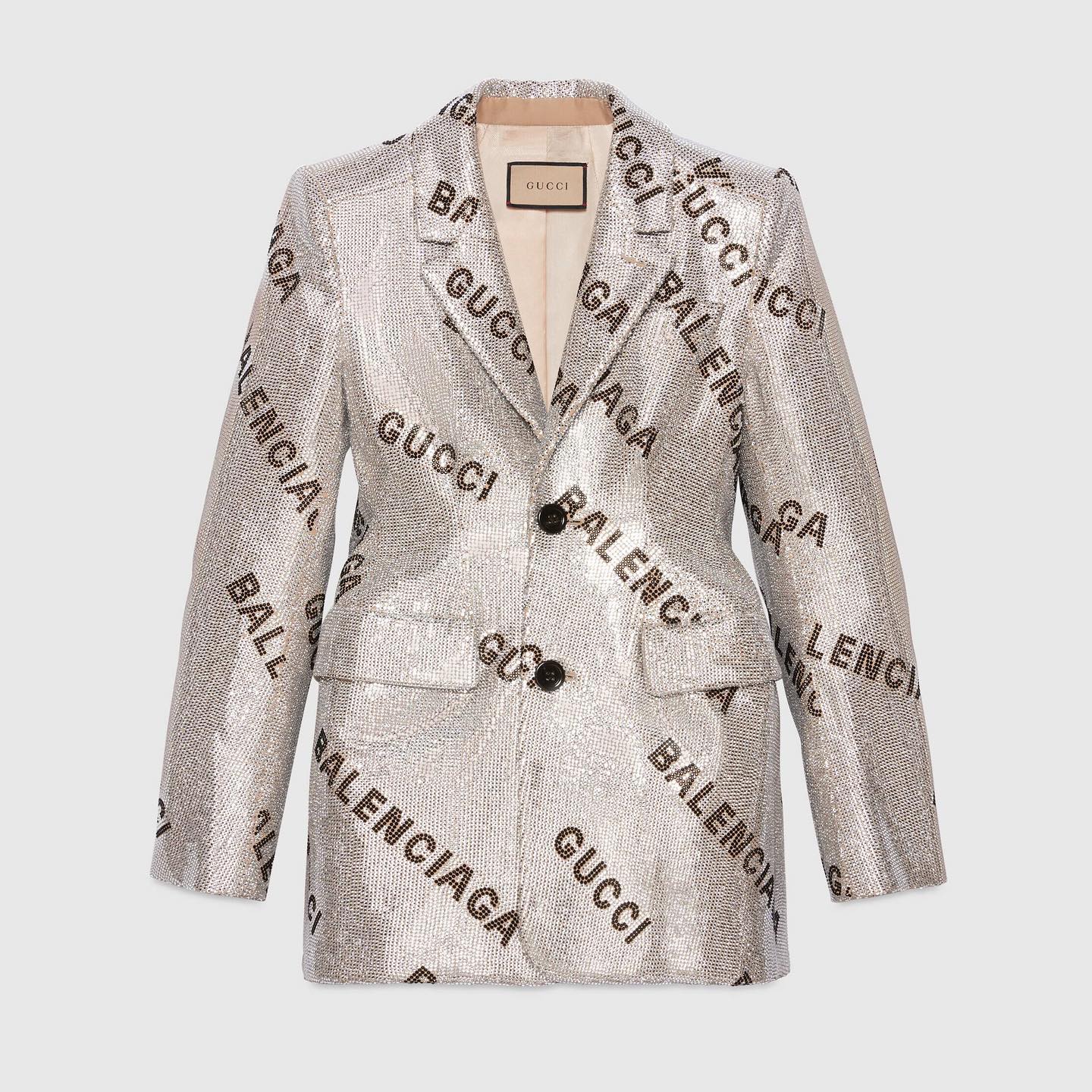 Balenciaga&Gucci NIGO Woman Full Diamond Shiny Big Logo Jacket Suit #nigo53391