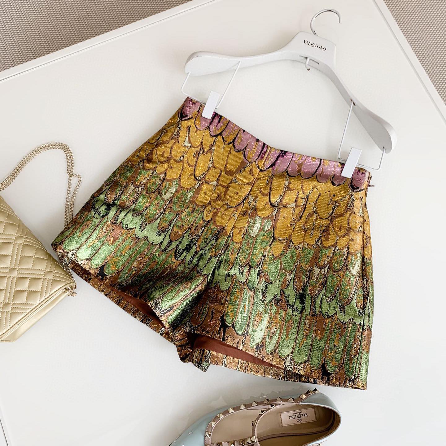 Valentino NIGO Woman Gilded Embroidered Shorts Pants NGVP #nigo56667