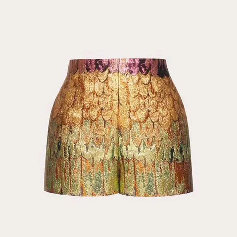 Valentino NIGO Woman Gilded Embroidered Shorts Pants NGVP #nigo56667