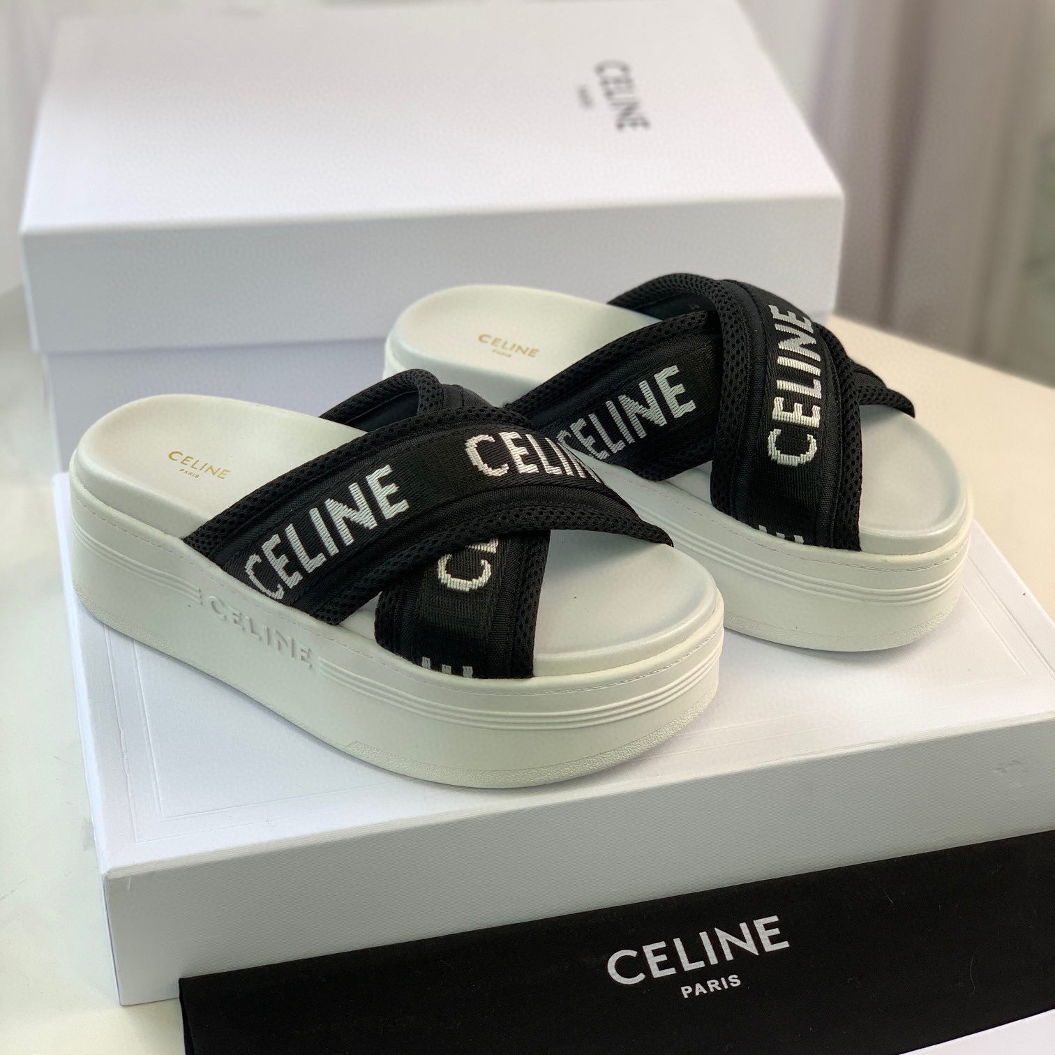 CHANEL NIGO Cross Leather Flat Bottomed Slippers For External Wear #nigo57547