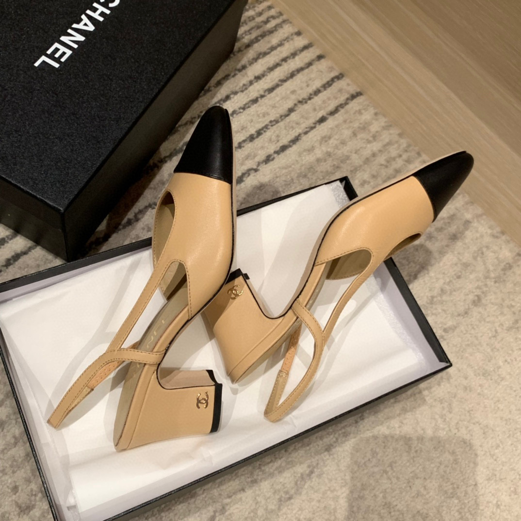 CHANEL NIGO Thick Heeled High Heels Shoes #nigo58111