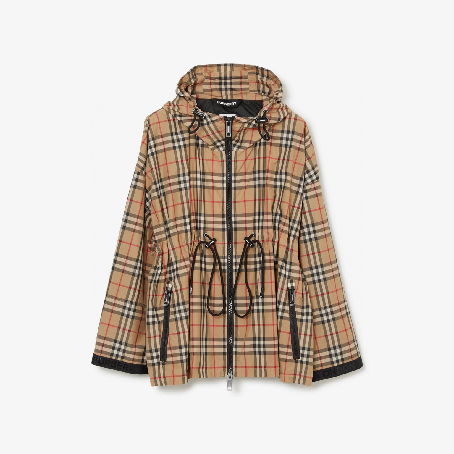 Burberry NIGO Woman Hooded striped drawstring sun protection jacket windbreaker #nigo57196