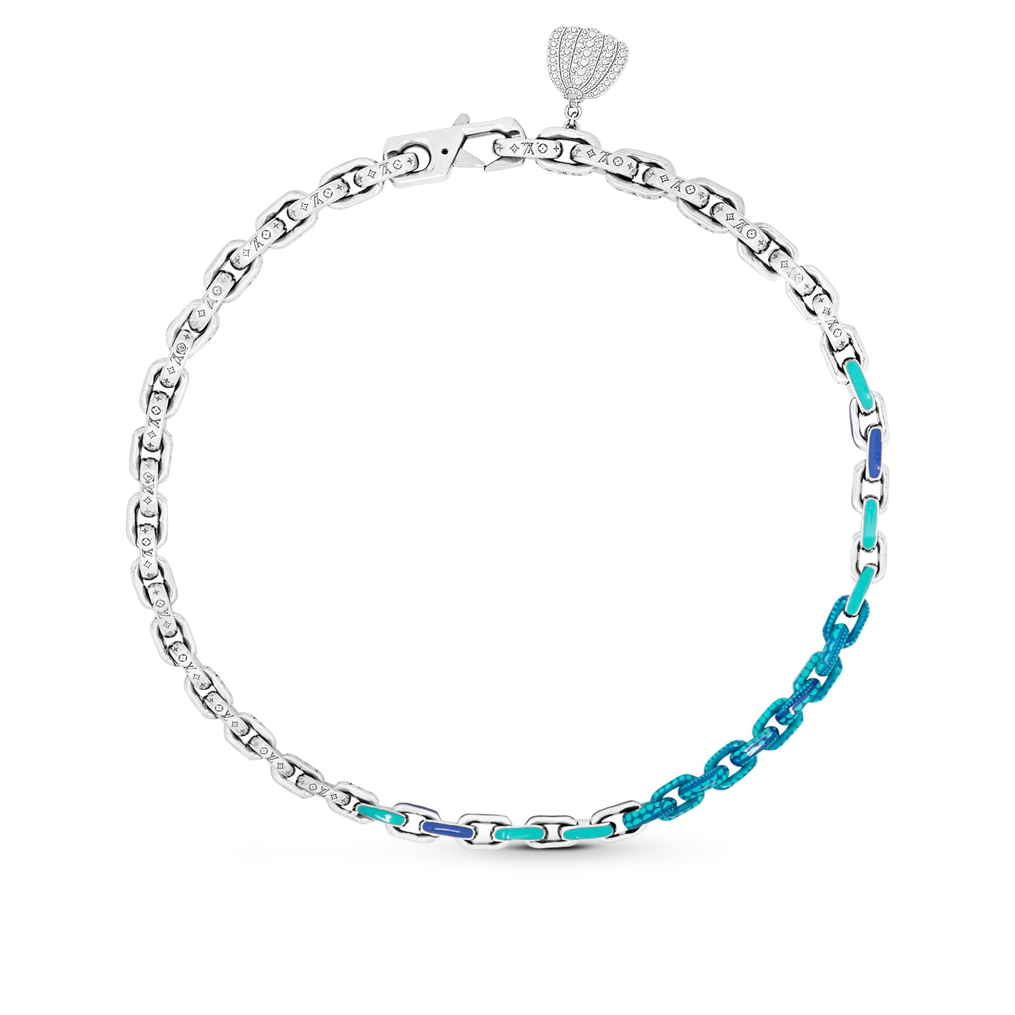 Louis Vuitton NIGO Accessories Blue Splice Necklace Bracelet Set  #nigo84123