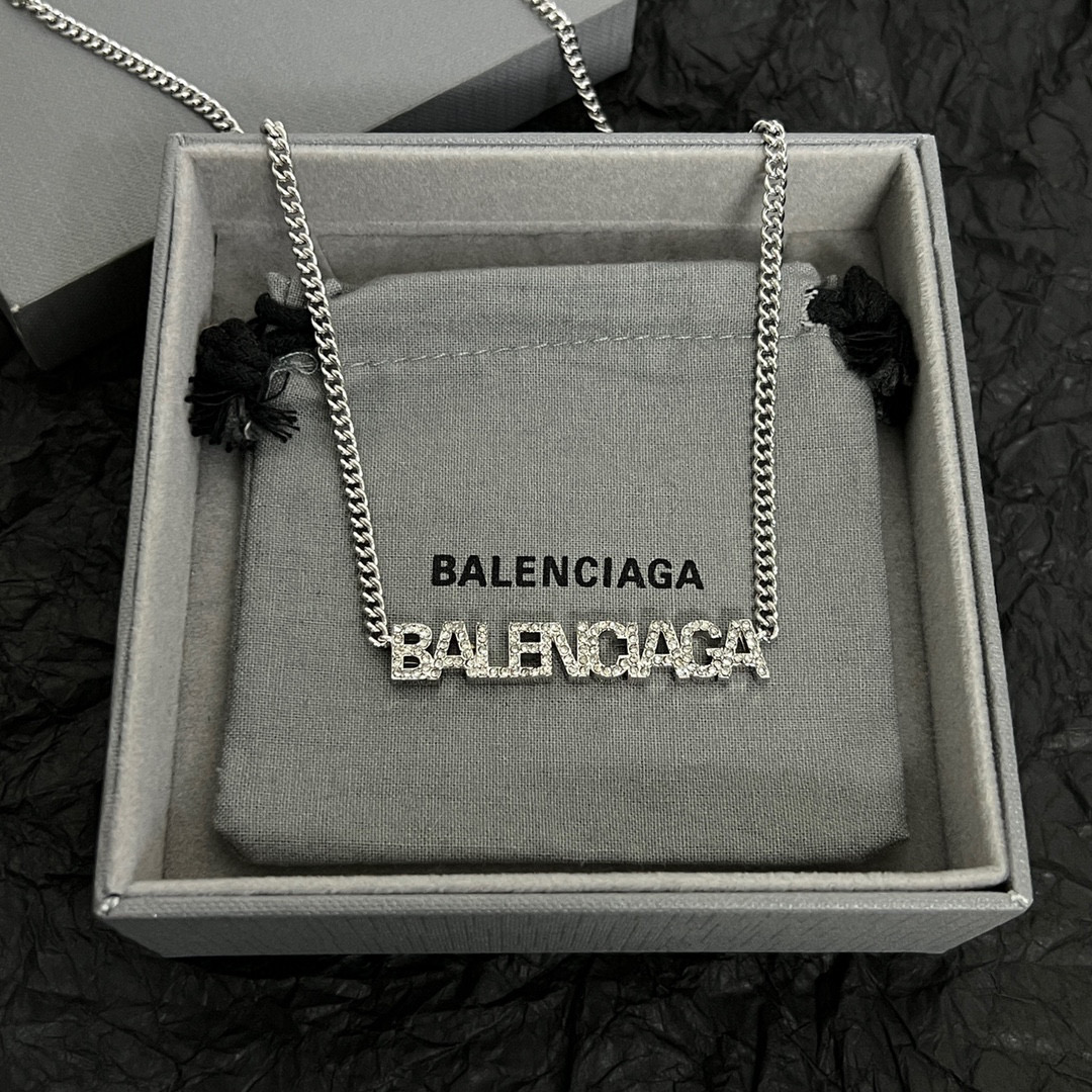 Balenciaga NIGO Accessories Letter Studded Diamond Necklace #nigo94627