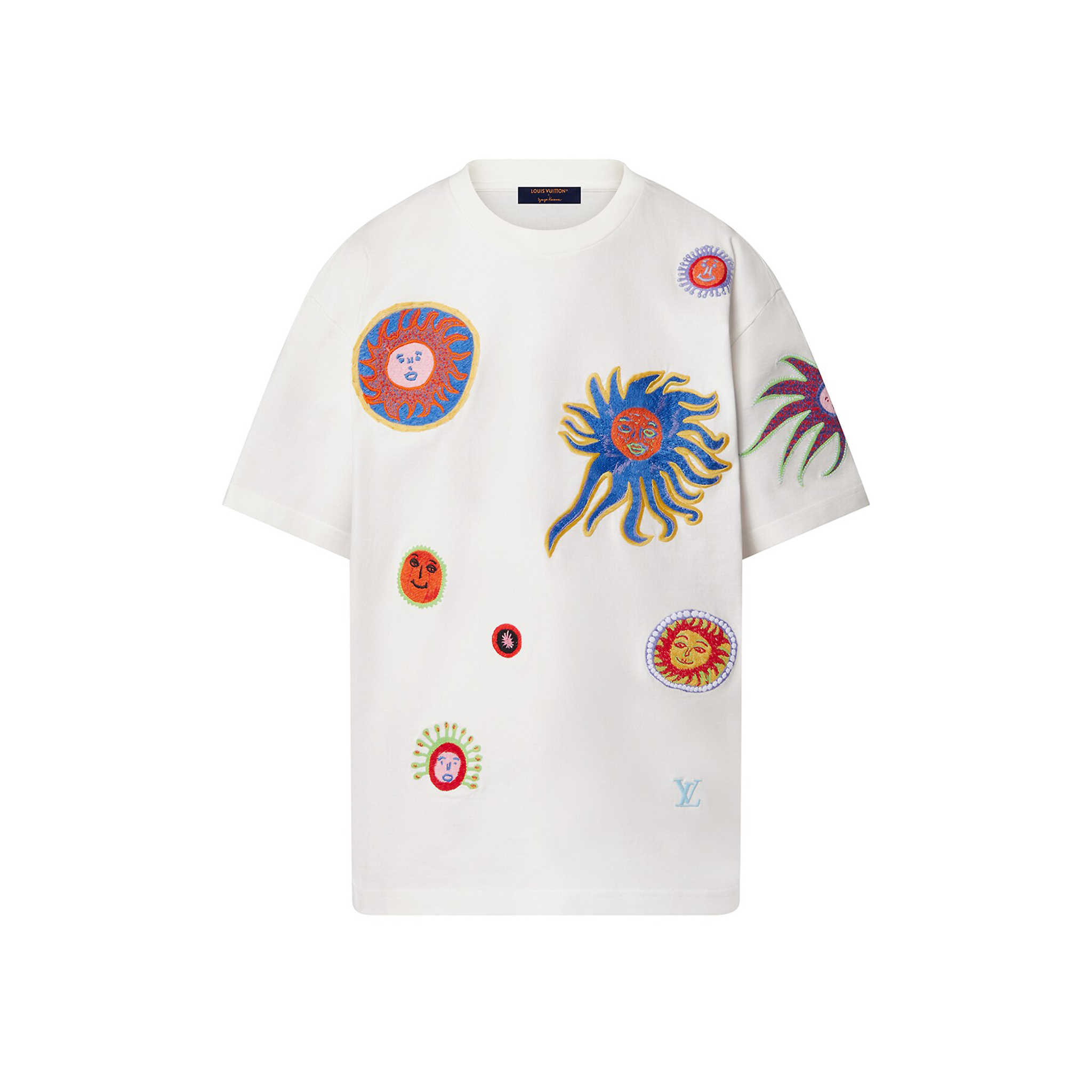 Louis Vuitton NIGO White Printed Short Sleeved T-shirt #nigo94344 #nigo57683