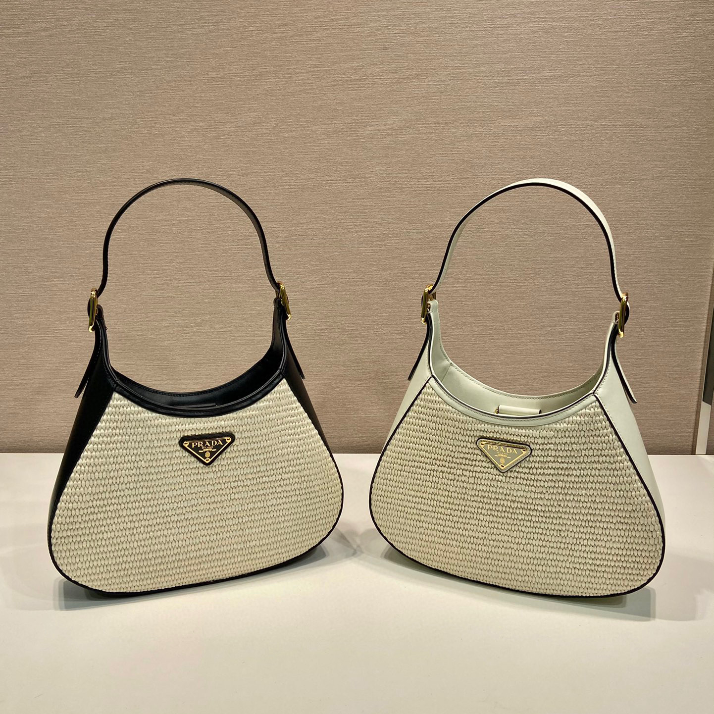 PRADA NIGO Leather Woven Handbag #nigo57677