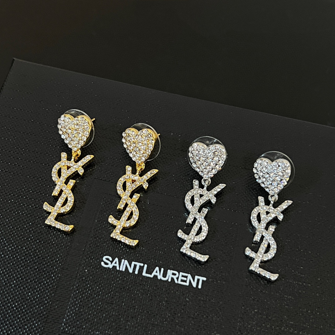 YSL NIGO Accessories Heart Shaped Diamond Pendant Earring Case #nigo84129