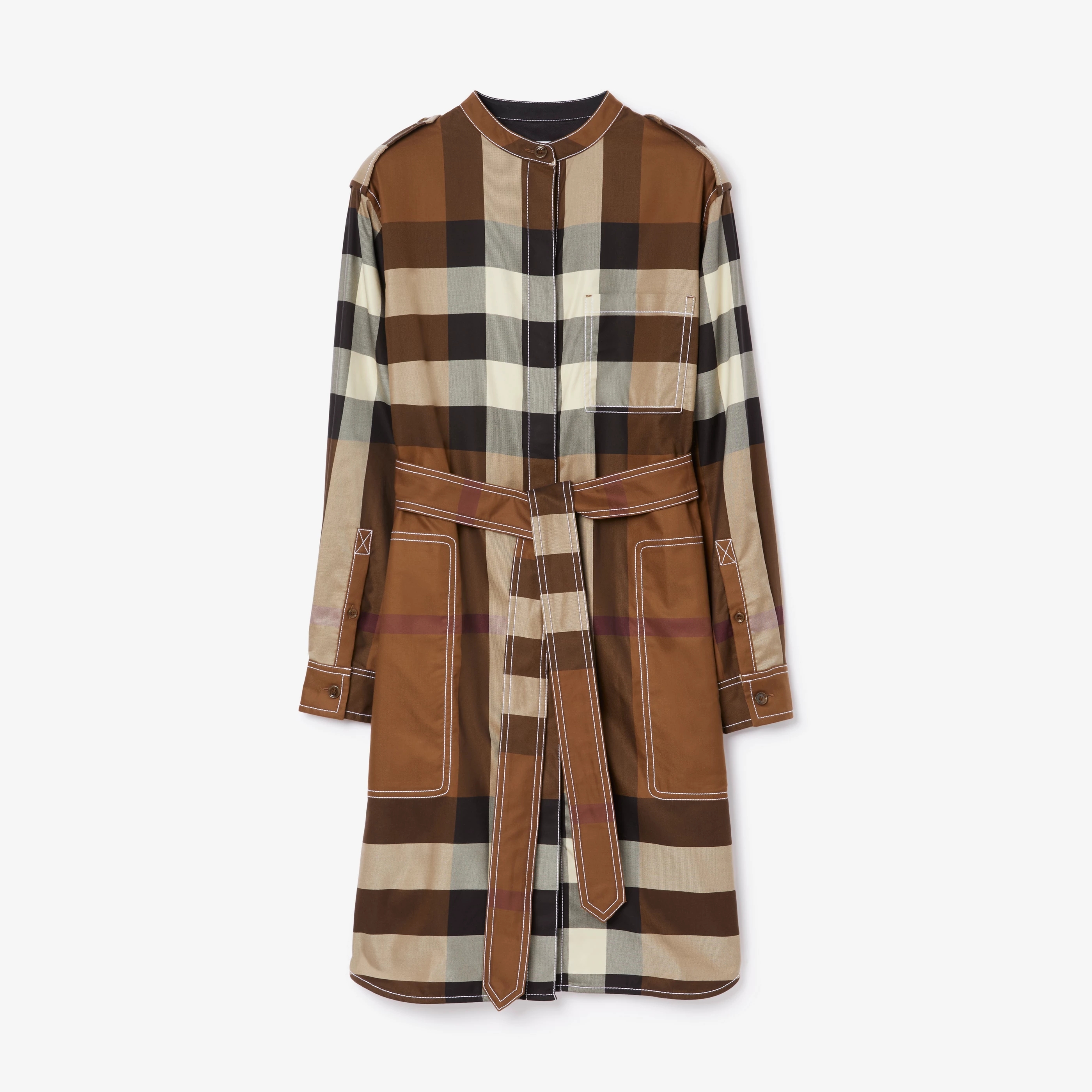 Burberry NIGO Woman Long Plaid Trench Coat Jacket #nigo57698