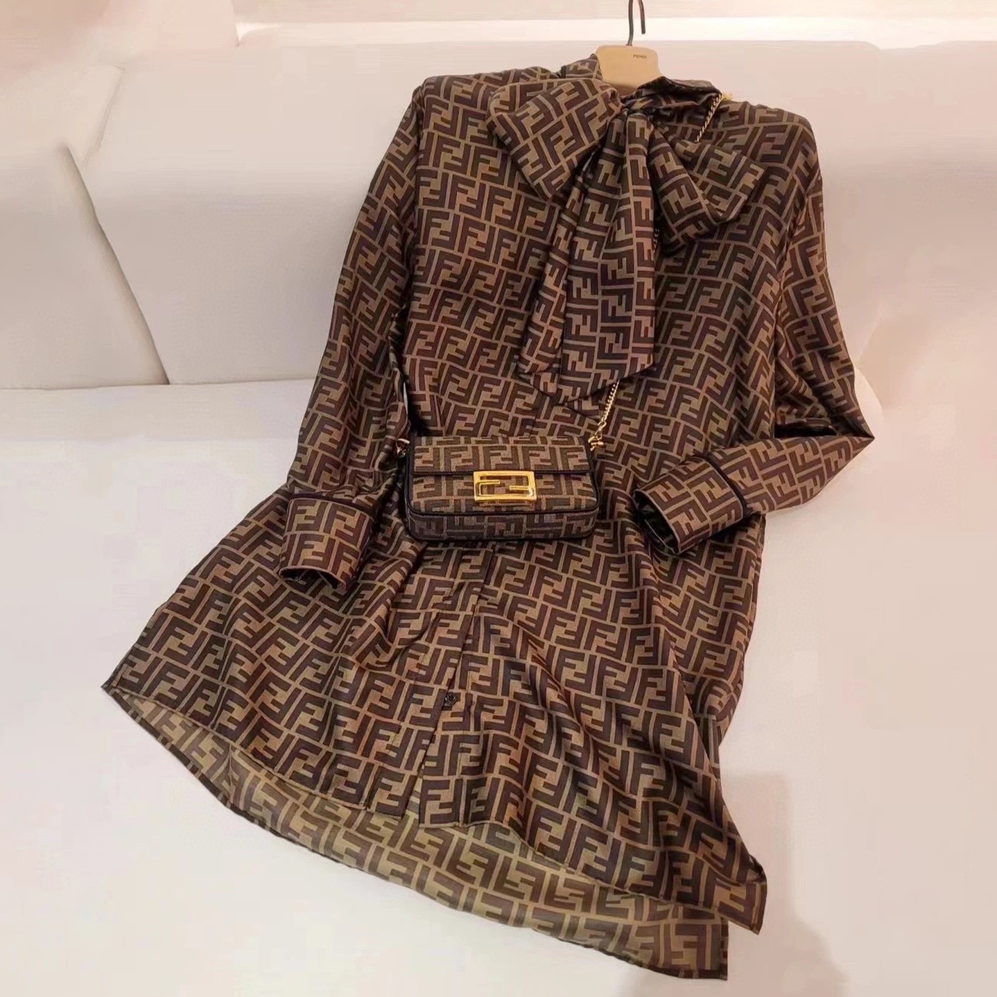 FENDI NIGO Woman Long Sleeved Shirt With Waistband #nigo57729