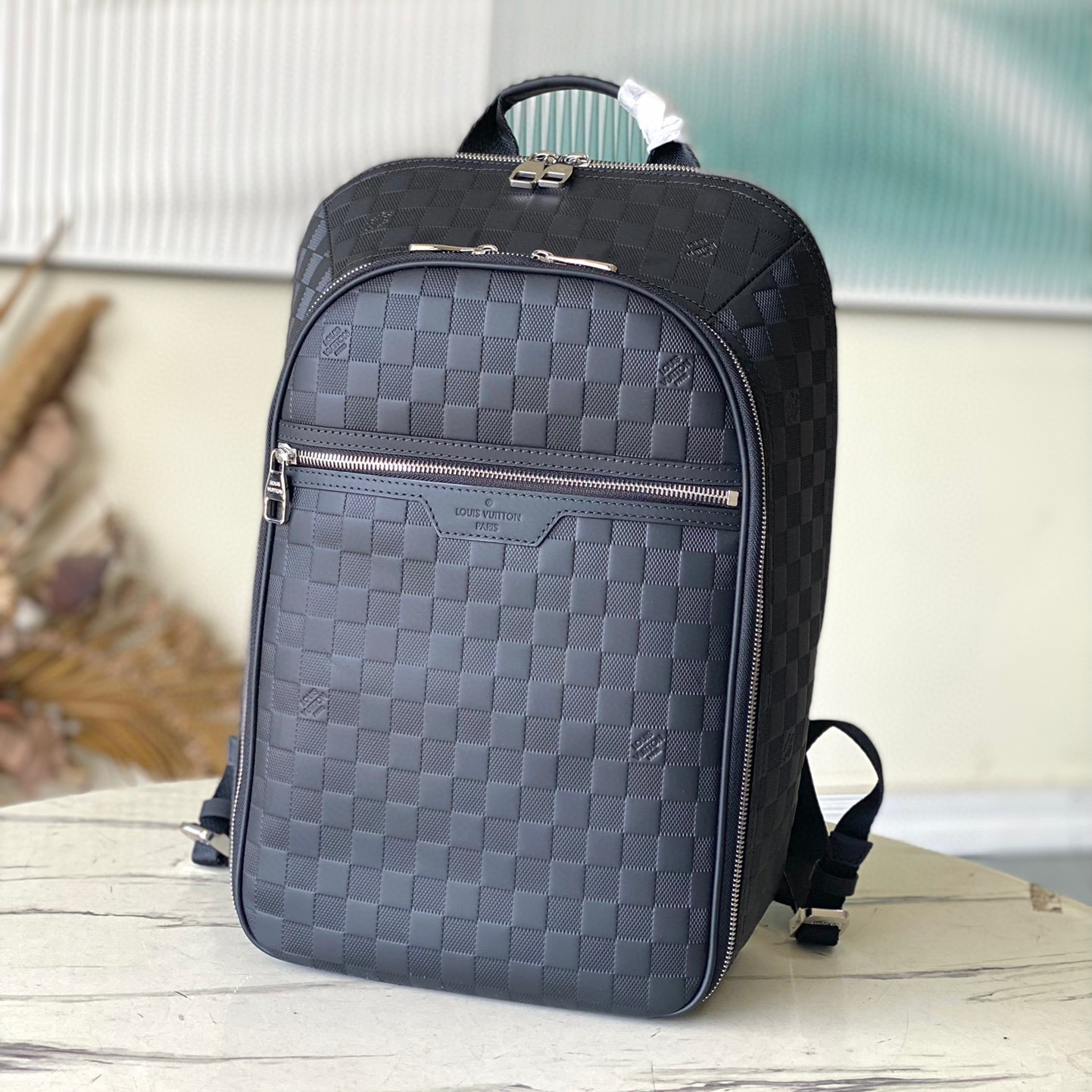 Louis Vuitton NIGO  Leather Embossed Printed Plaid Backpack bag #nigo57744