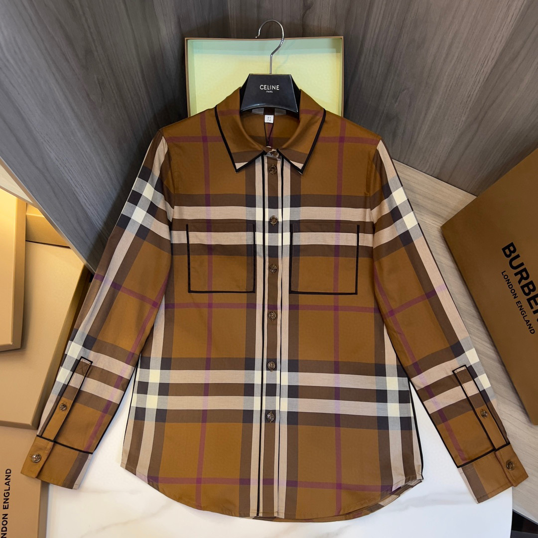 Burberry NIGO Woman Checkered Long Sleeved Button Up Top #nigo57751