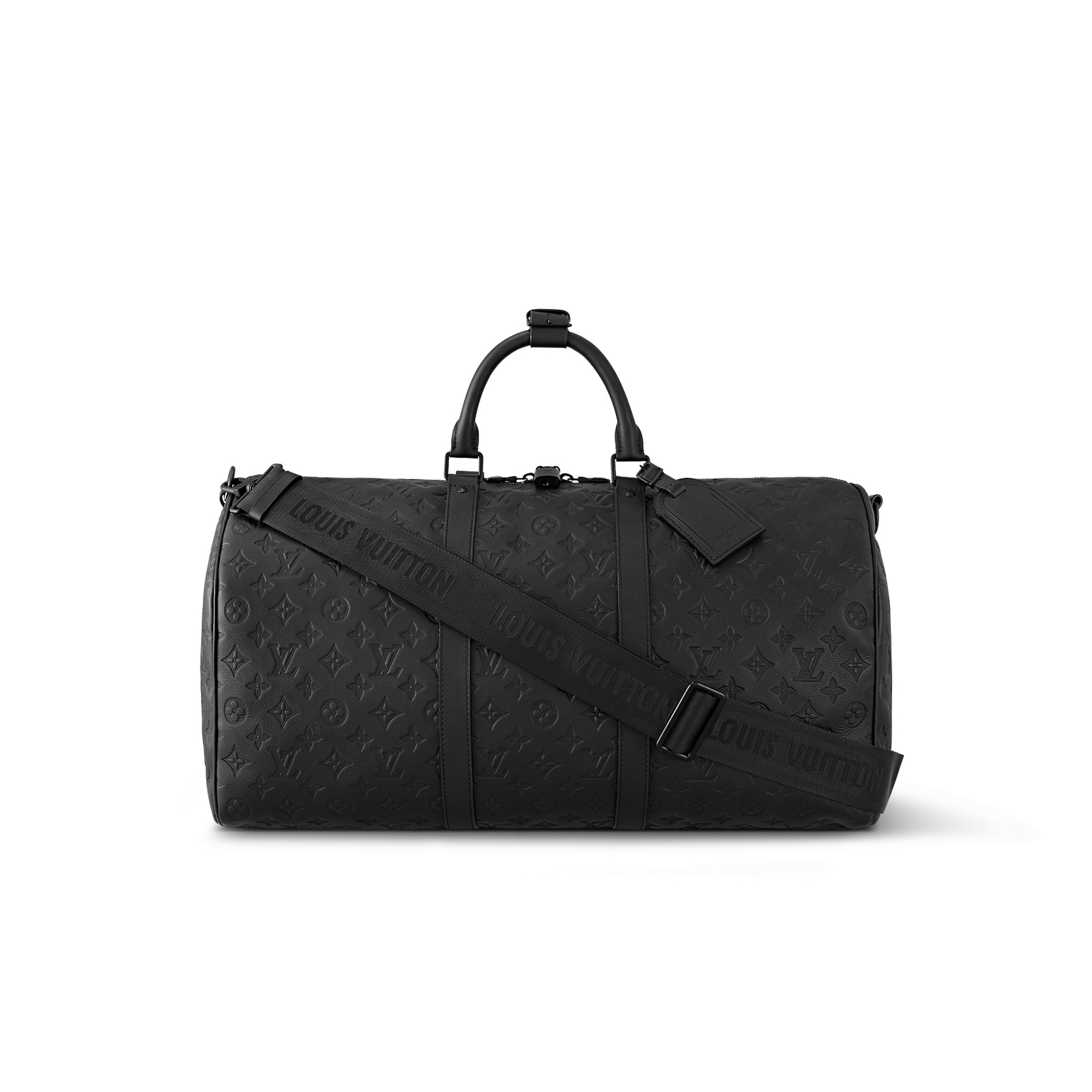 Louis Vuitton NIGO Matte Black Leather Handbag Bag #nigo94619