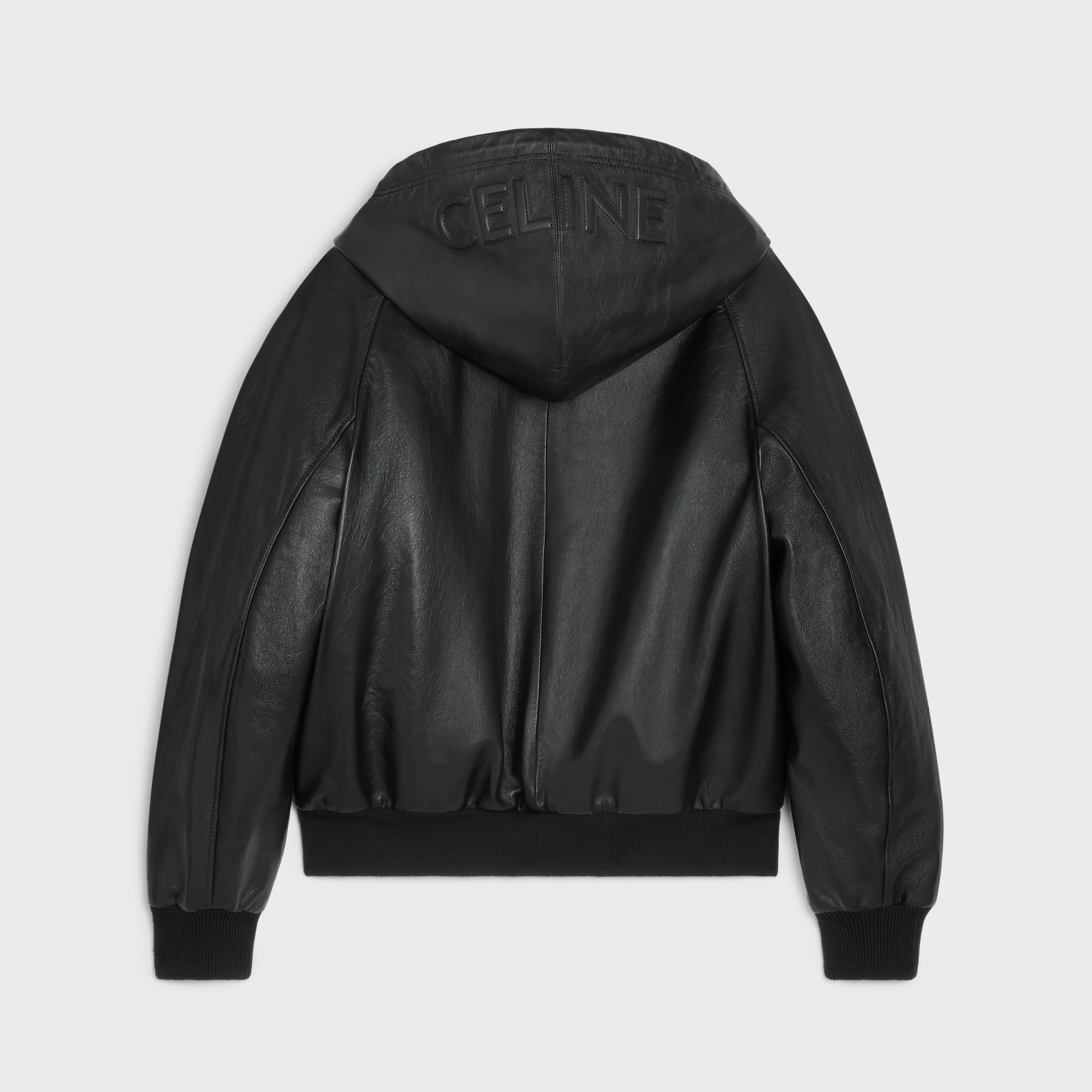Celine Man Hooded Leather Jacket Coat #nigo94596