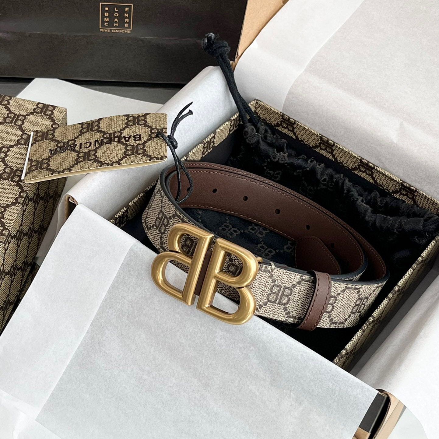 Balenciaga NIGO Canvas Leather Belt Accessories #nigo94624