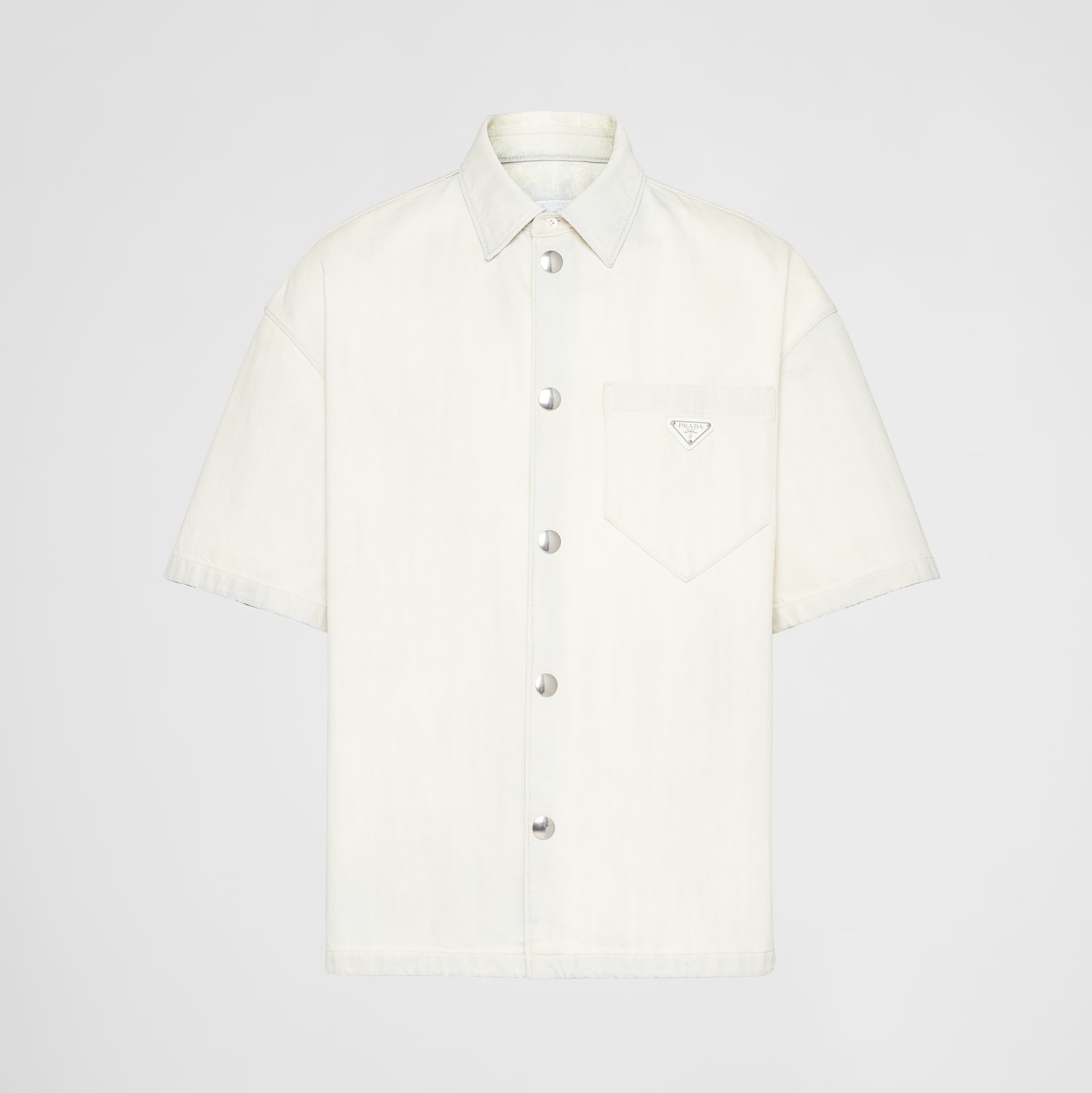 Prada NIGO Man Denim Short Sleeved Button Up Shirt Jacket #nigo94691