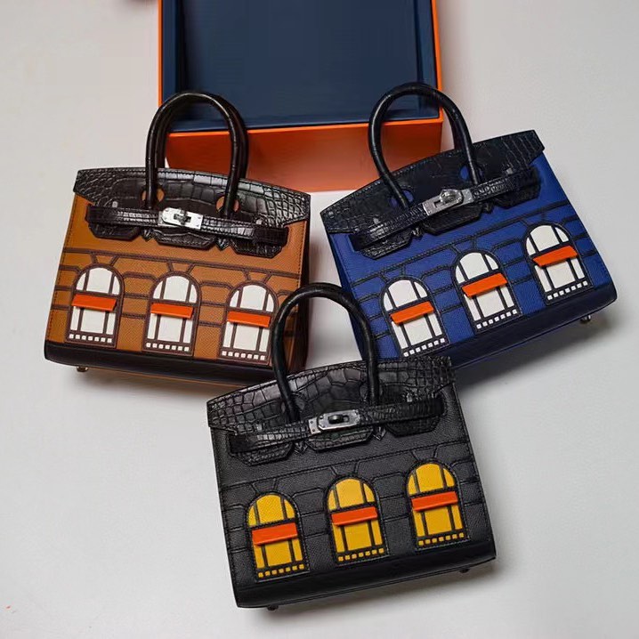 Hermes NIGO  Leather House Handbag Bag Bags #nigo56687