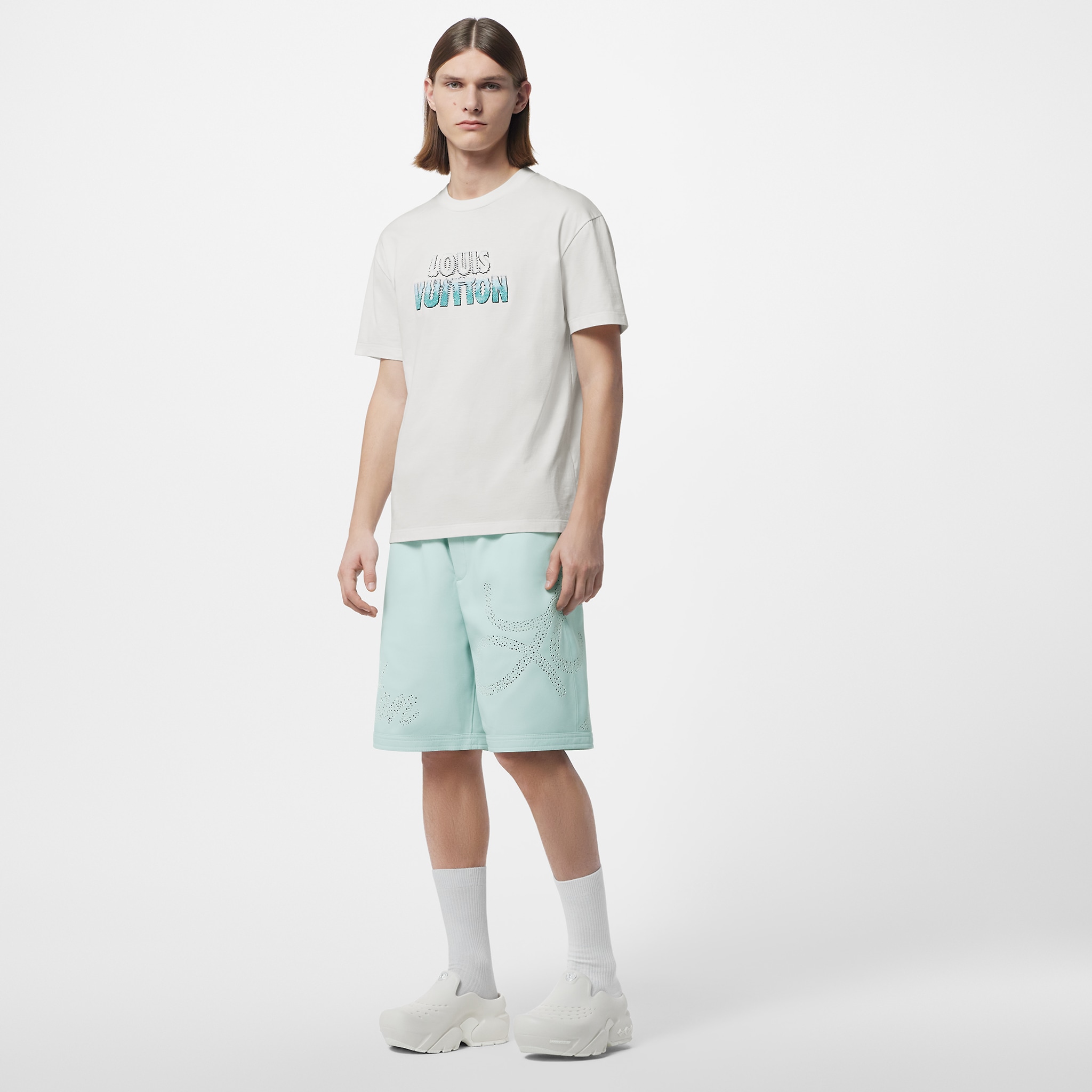 Louis Vuitton NIGO Man Beaded Embroidered Short Sleeved T-shirt #nigo94748