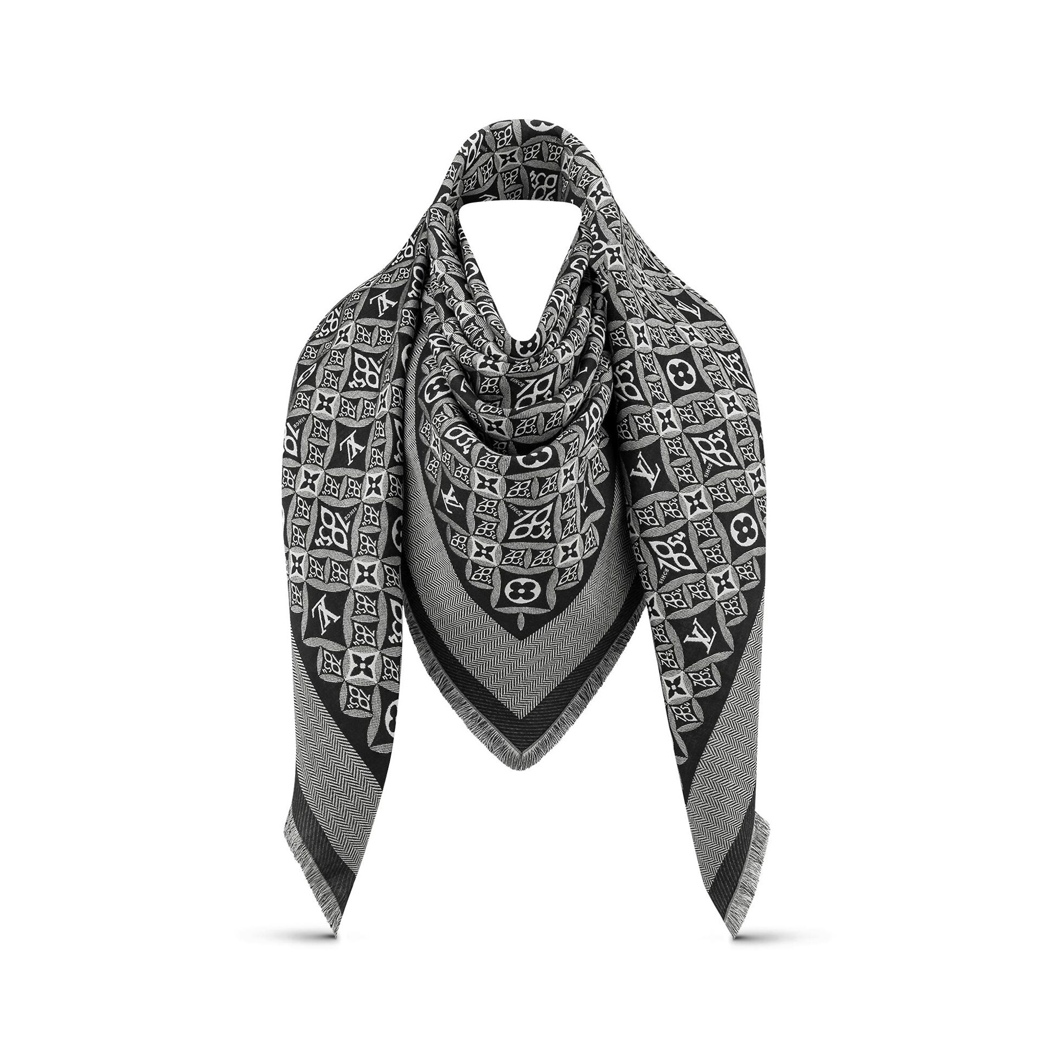 Louis Vuitton NIGO Grey printed Shawl Accessories #nigo57959