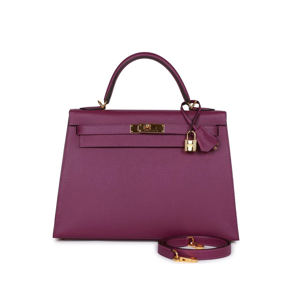 Hermes Kelly NIGO Leather Rose Red Shoulder Bag Handheld #nigo58137