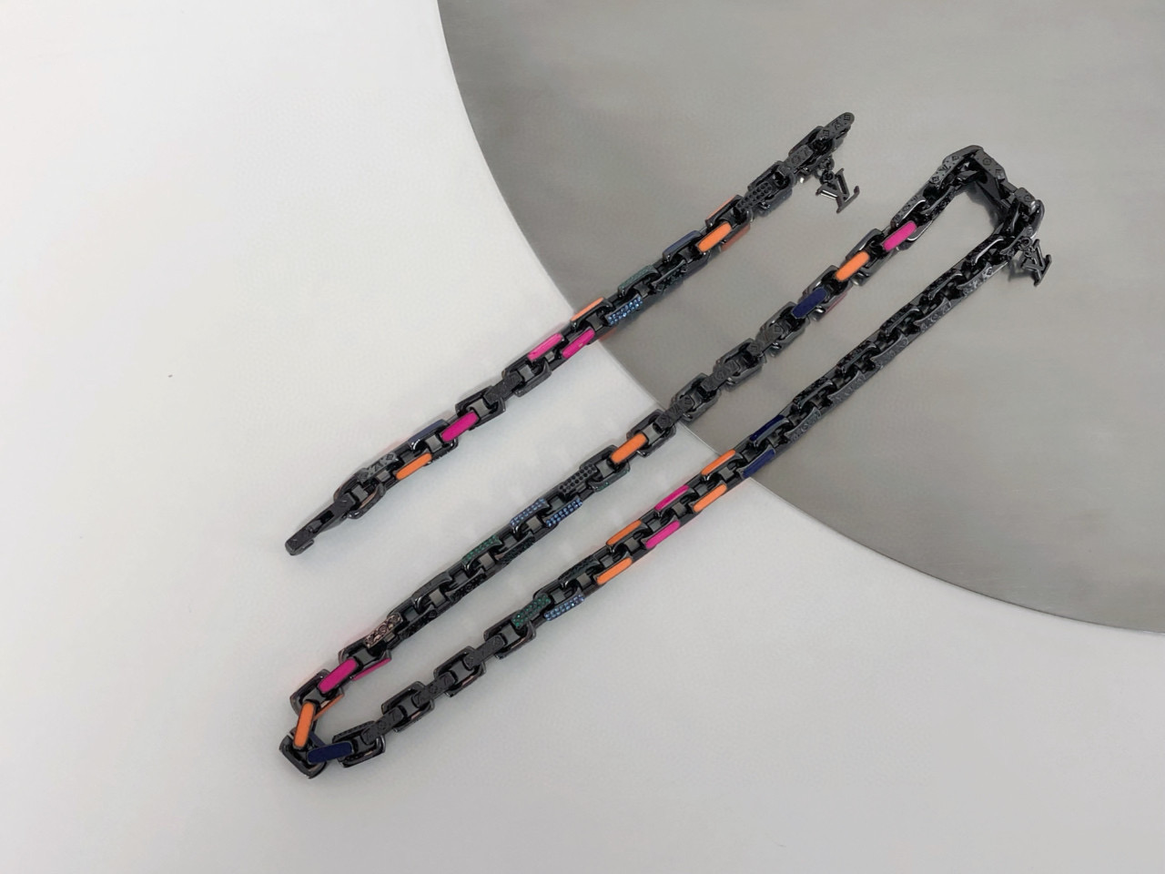 Louis Vuitton NIGO Black Chain Bracelet Necklace Accessories #nigo84152
