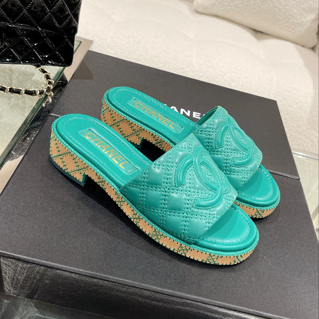 Chanel NIGO Wooden Bottom Slipper Sandals Shoes #nigo57994