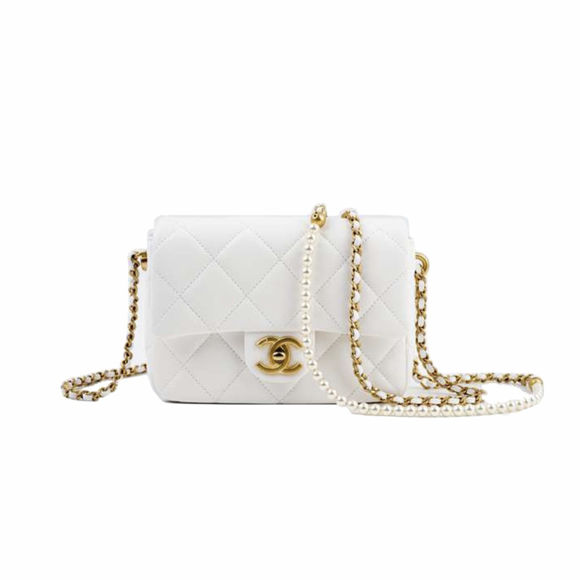 Chanel NIGO Pearl Chain Shoulder Bag #nigo21111