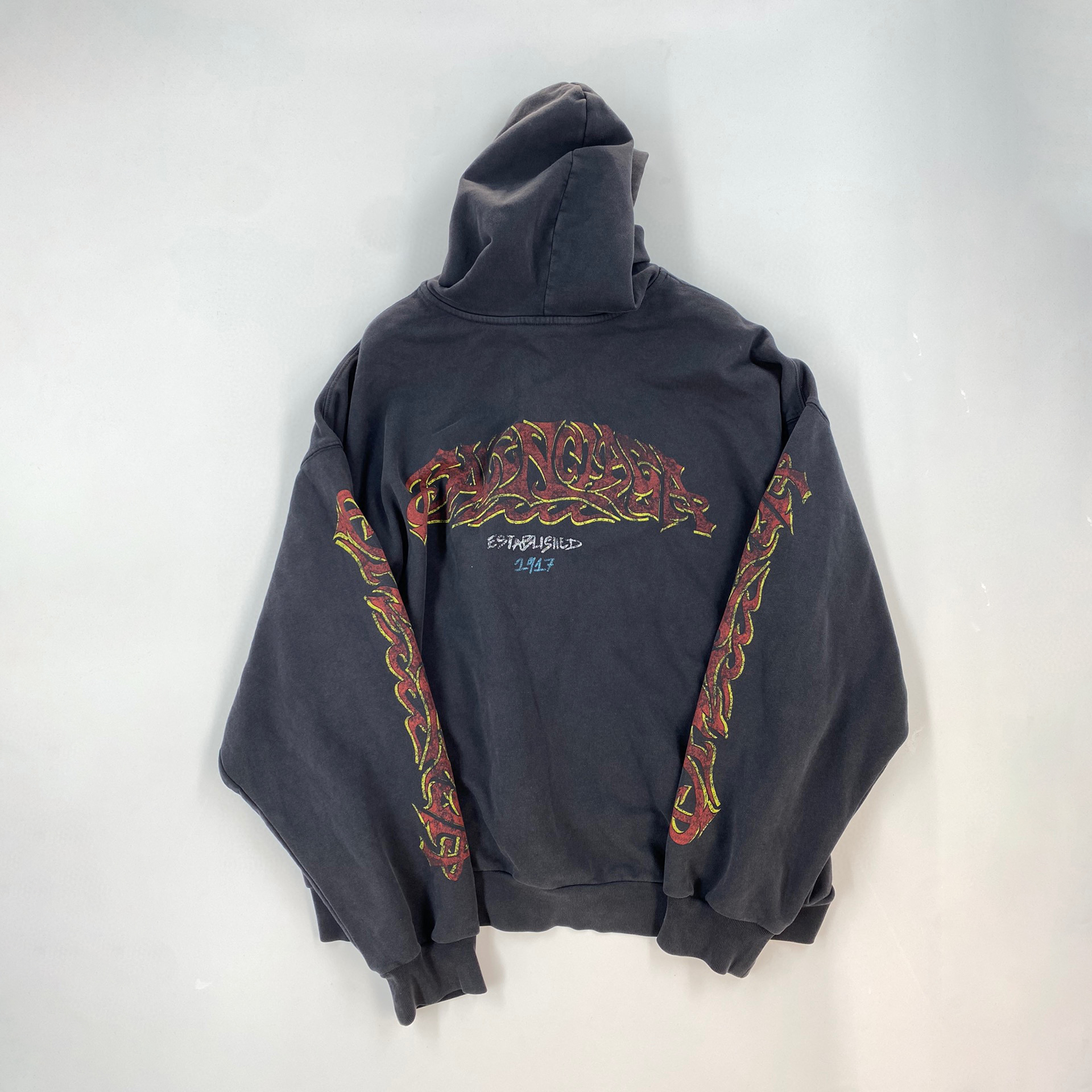 Balenciaga NIGO Man Flame Letter Zipper Hooded Pullover Long Pants Set Suit #nigo94791