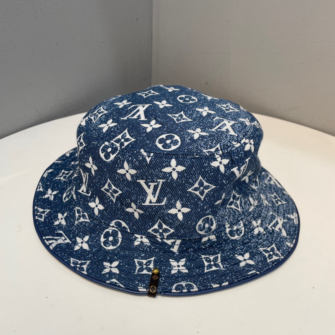 Louis Vuitton NIGO Denim Printed Bucket Hat Accessories #nigo58117