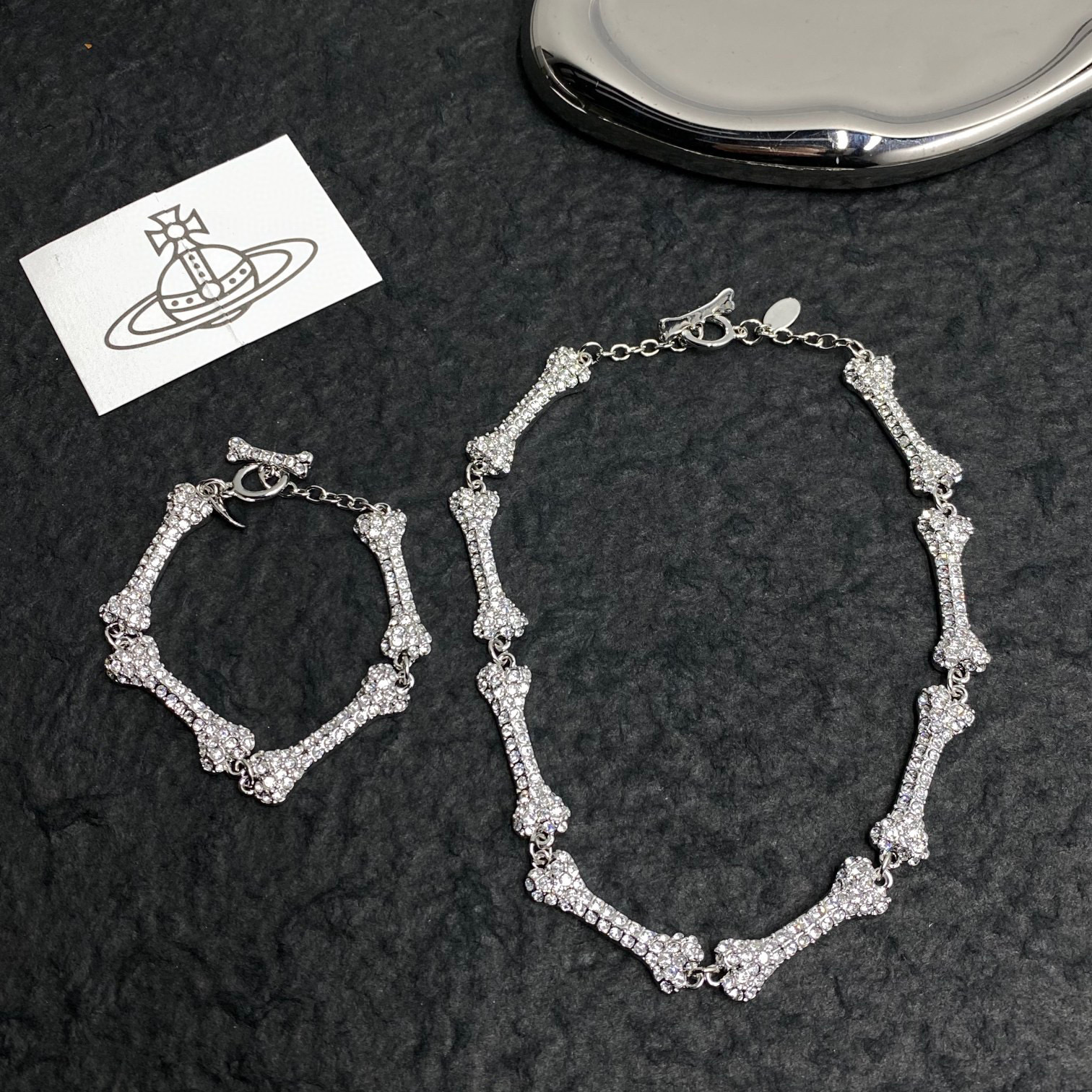 Vivienne Westwood NIGO Irregular Bright Diamond Necklace Bracelet Accessories #nigo84136